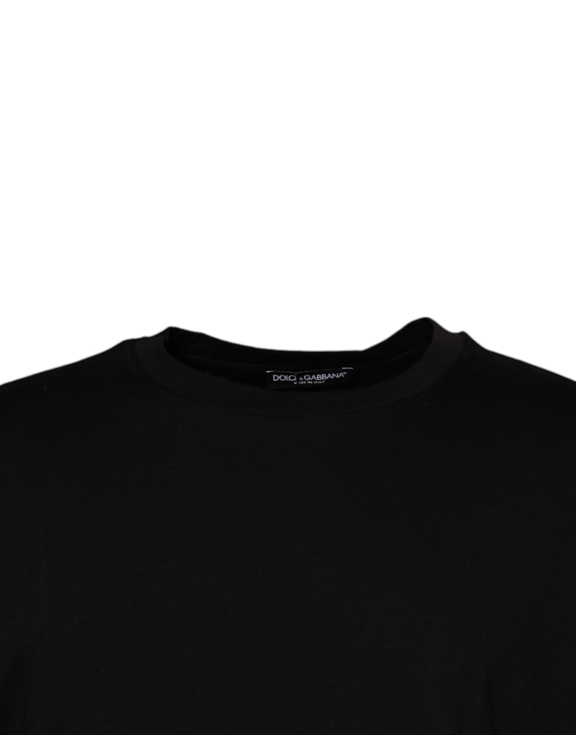 Dolce & Gabbana Black Crew Neck Short Sleeve T-shirt Dolce & Gabbana