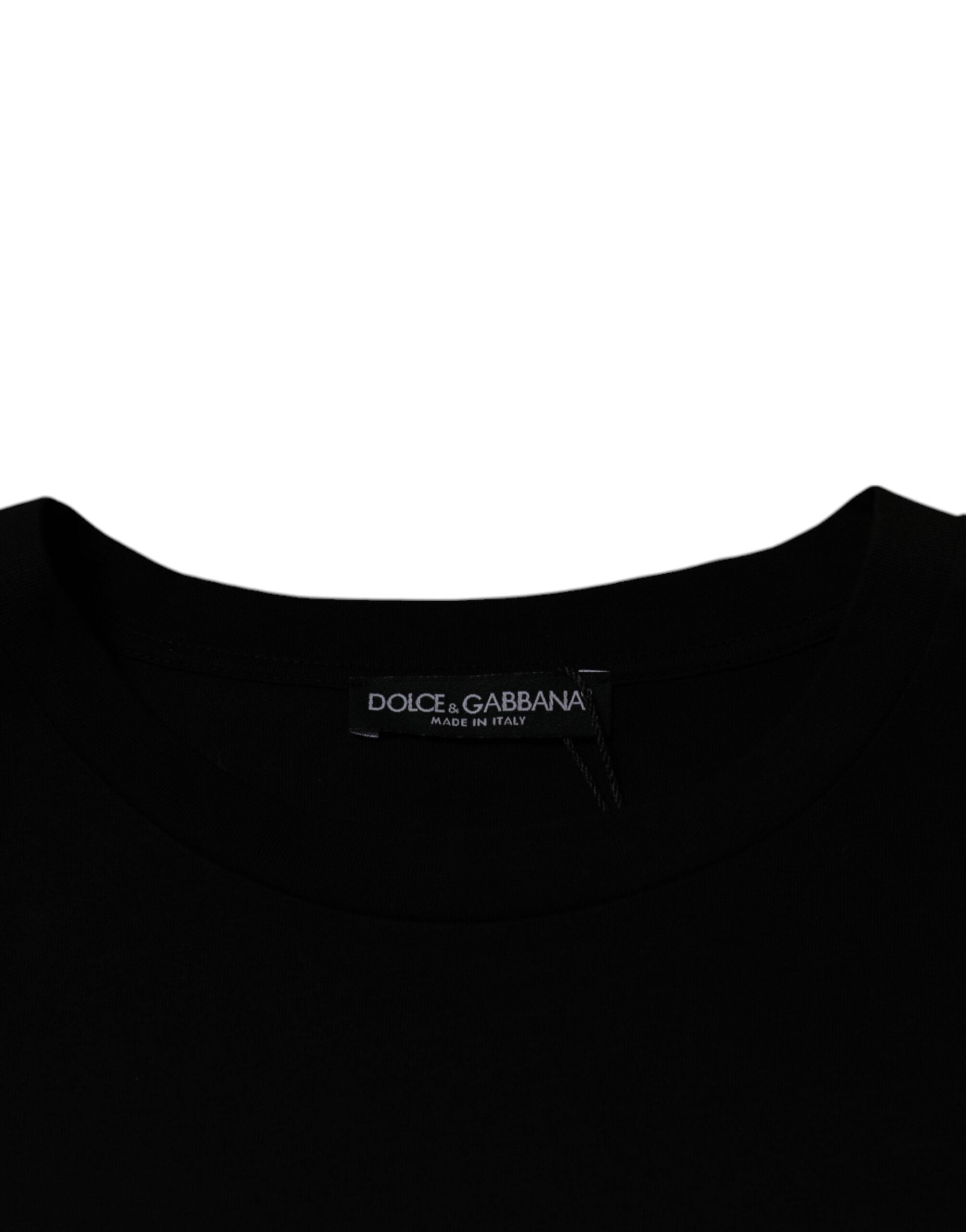 Dolce & Gabbana Black Crew Neck Short Sleeve T-shirt Dolce & Gabbana