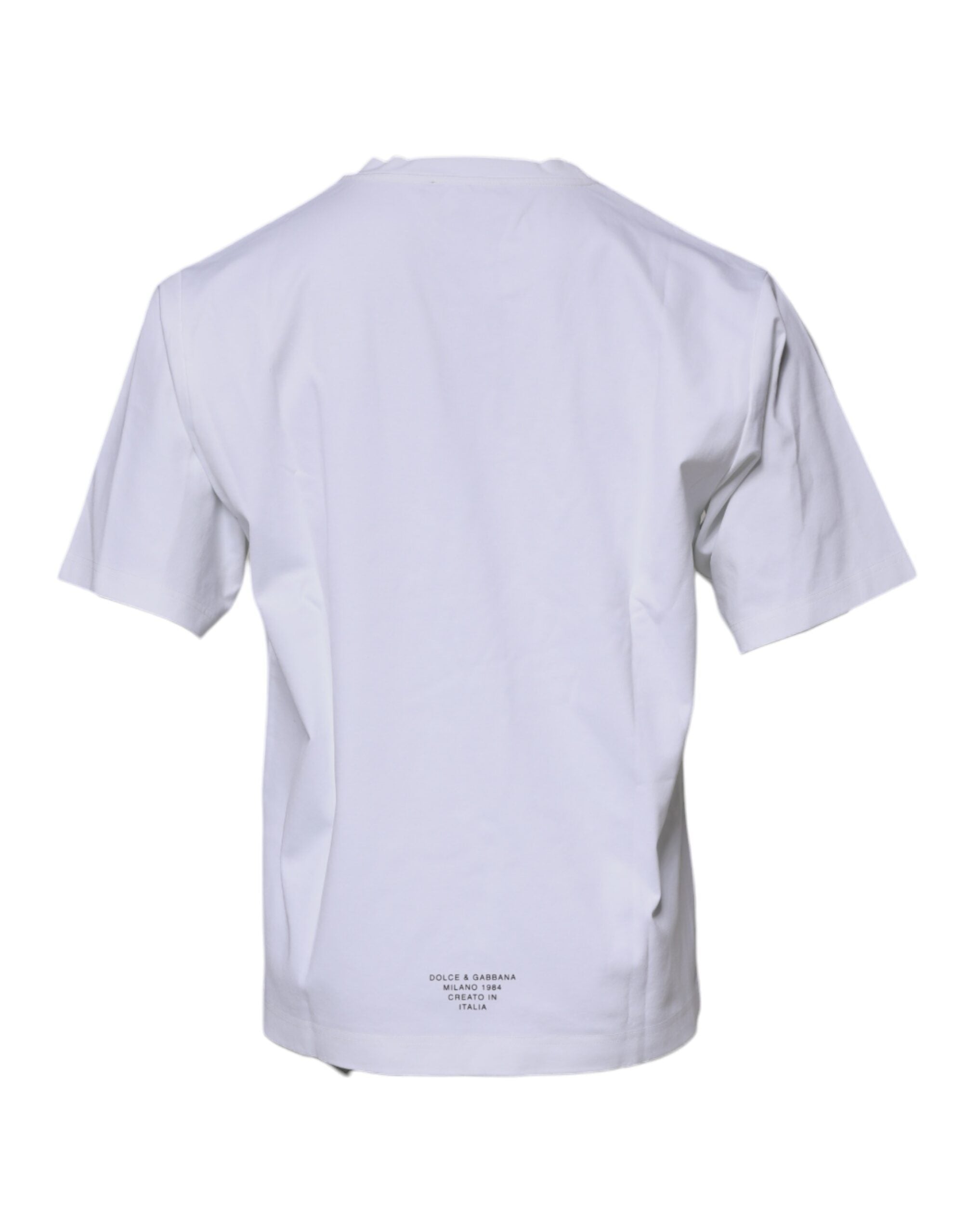 Dolce & Gabbana White DG Logo Cotton Crew Neck T-shirt Dolce & Gabbana