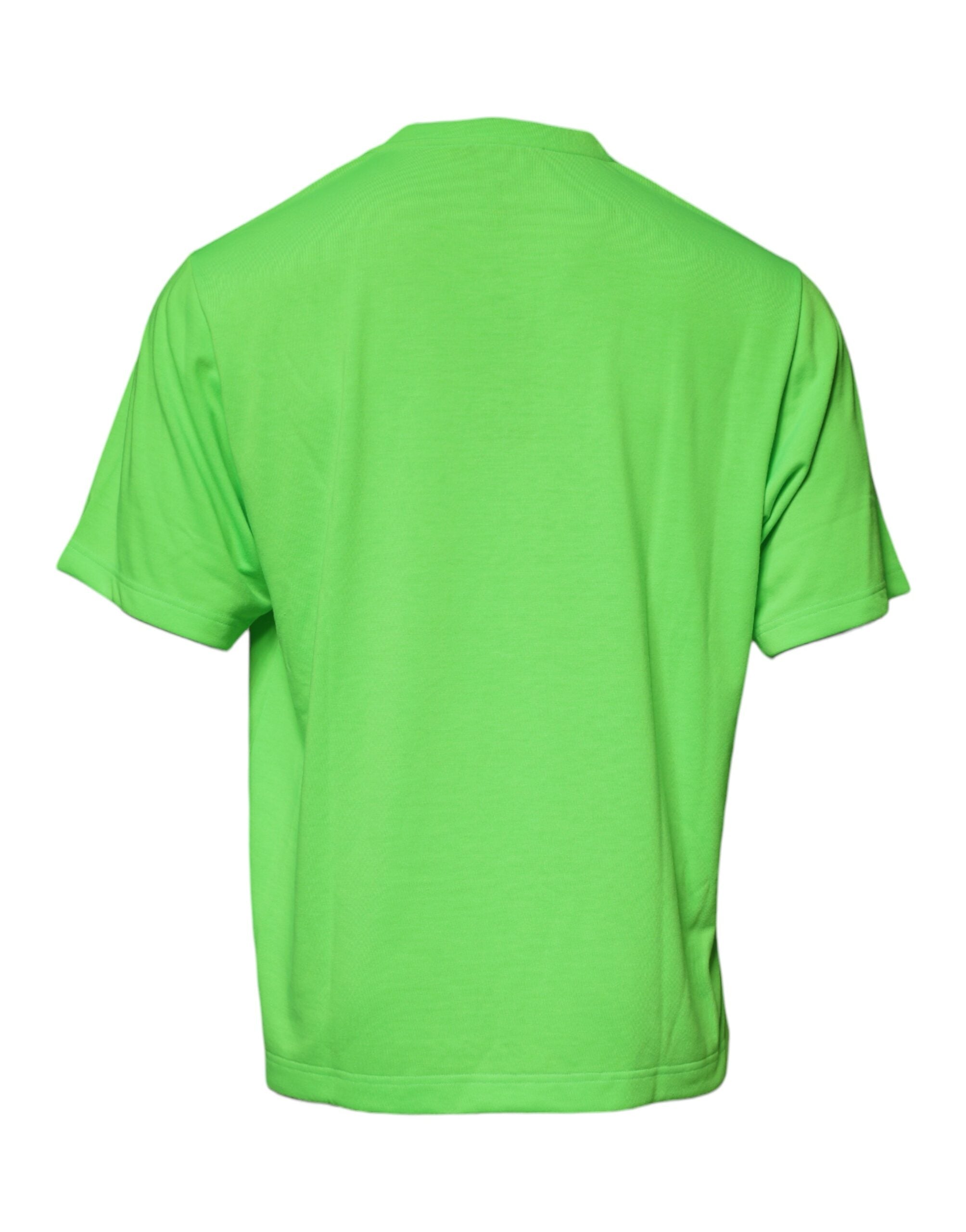 Dolce & Gabbana Green DG Logo Cotton Crew Neck T-shirt Dolce & Gabbana