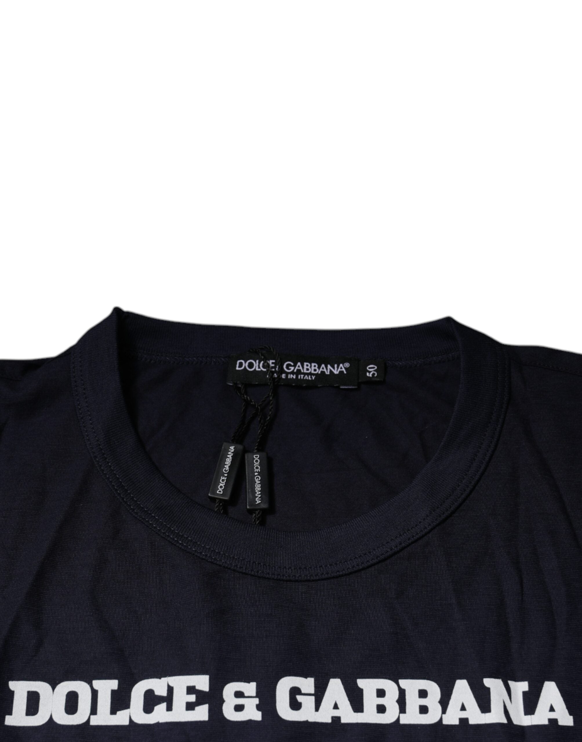 Dolce & Gabbana Blue D&G King Of Love Cotton Crew Neck T-shirt Dolce & Gabbana
