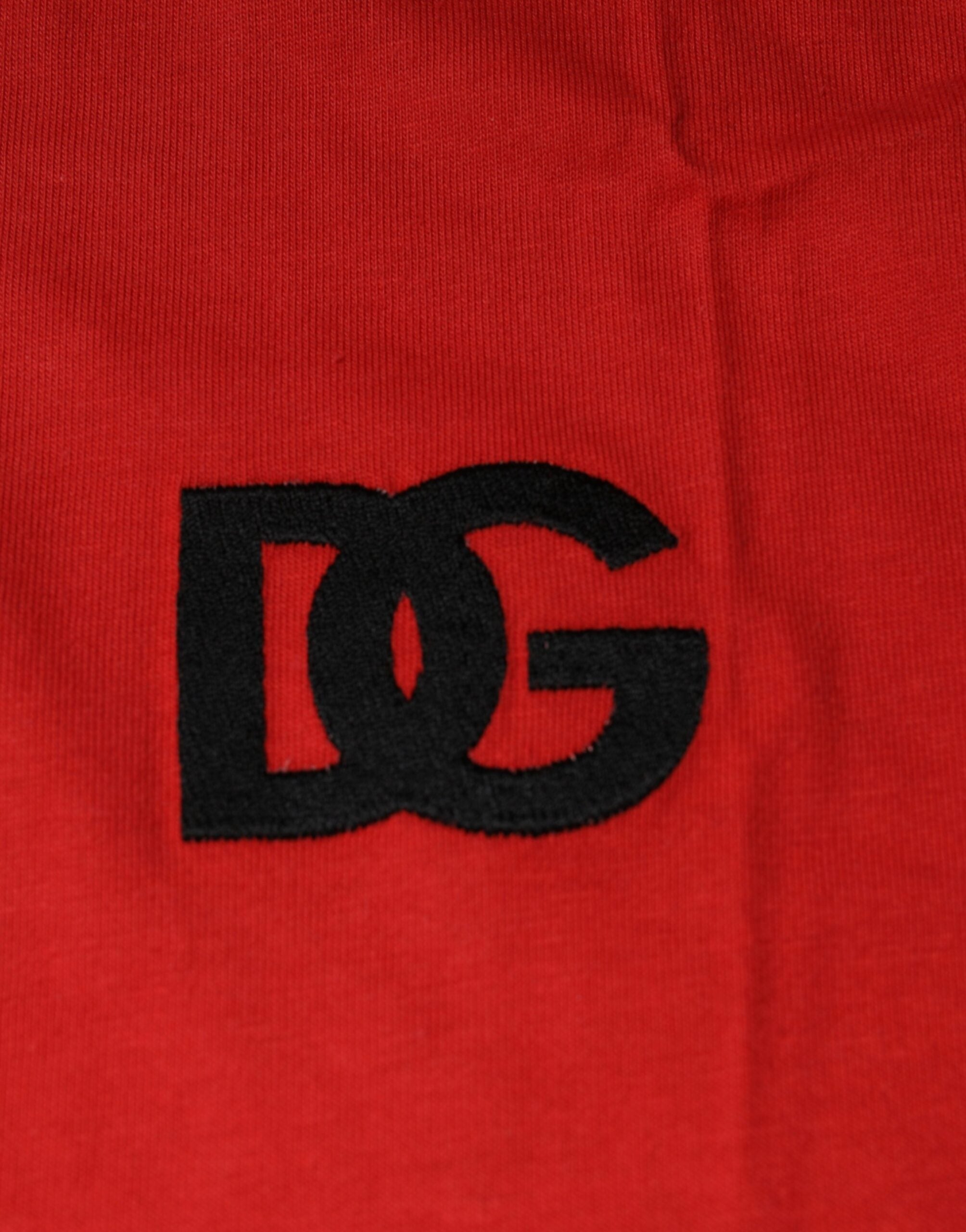 Dolce & Gabbana Red DG Logo Cotton Crew Neck T-shirt Dolce & Gabbana