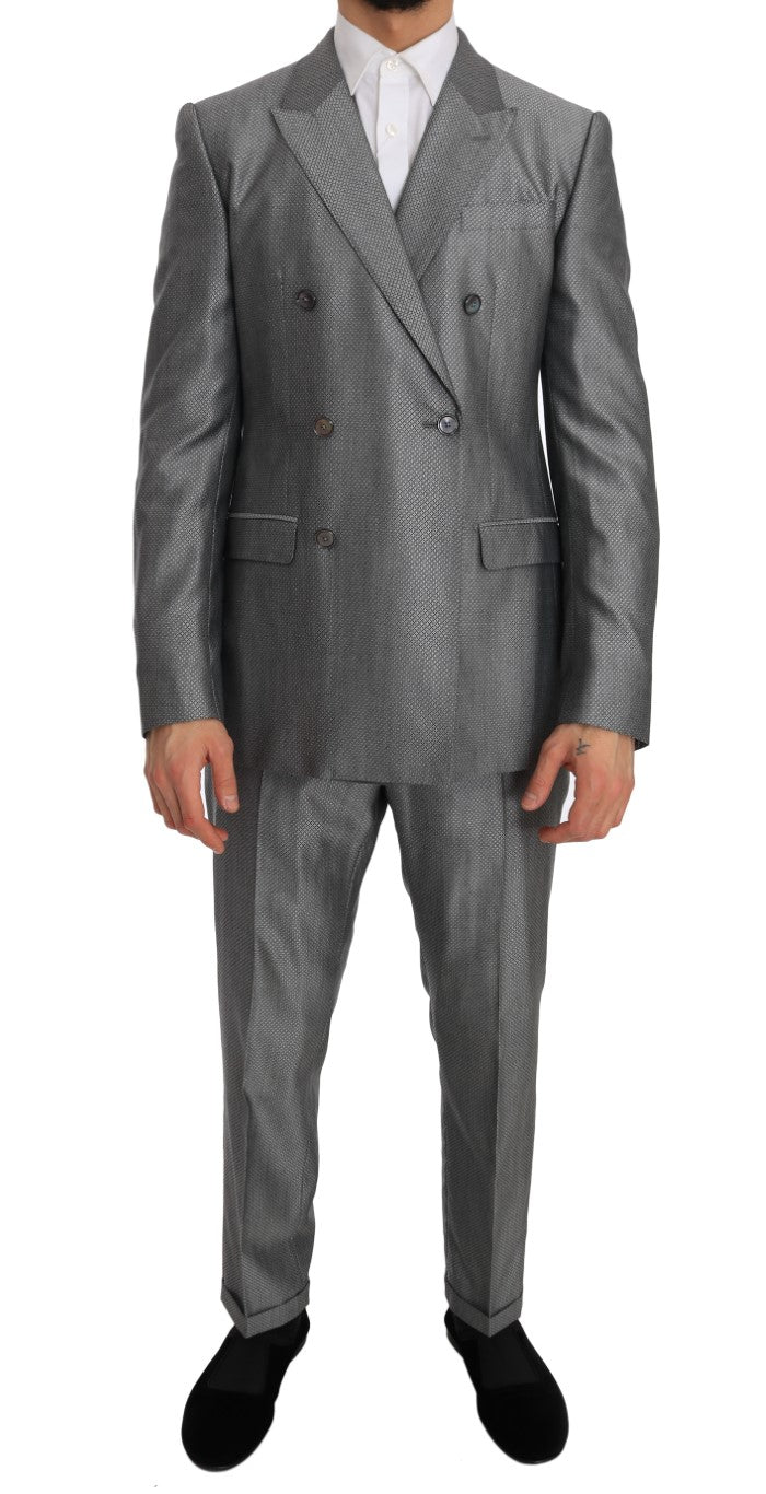 Dolce & Gabbana Black Stretch Crystal Bee Slim Fit Suit Dolce & Gabbana