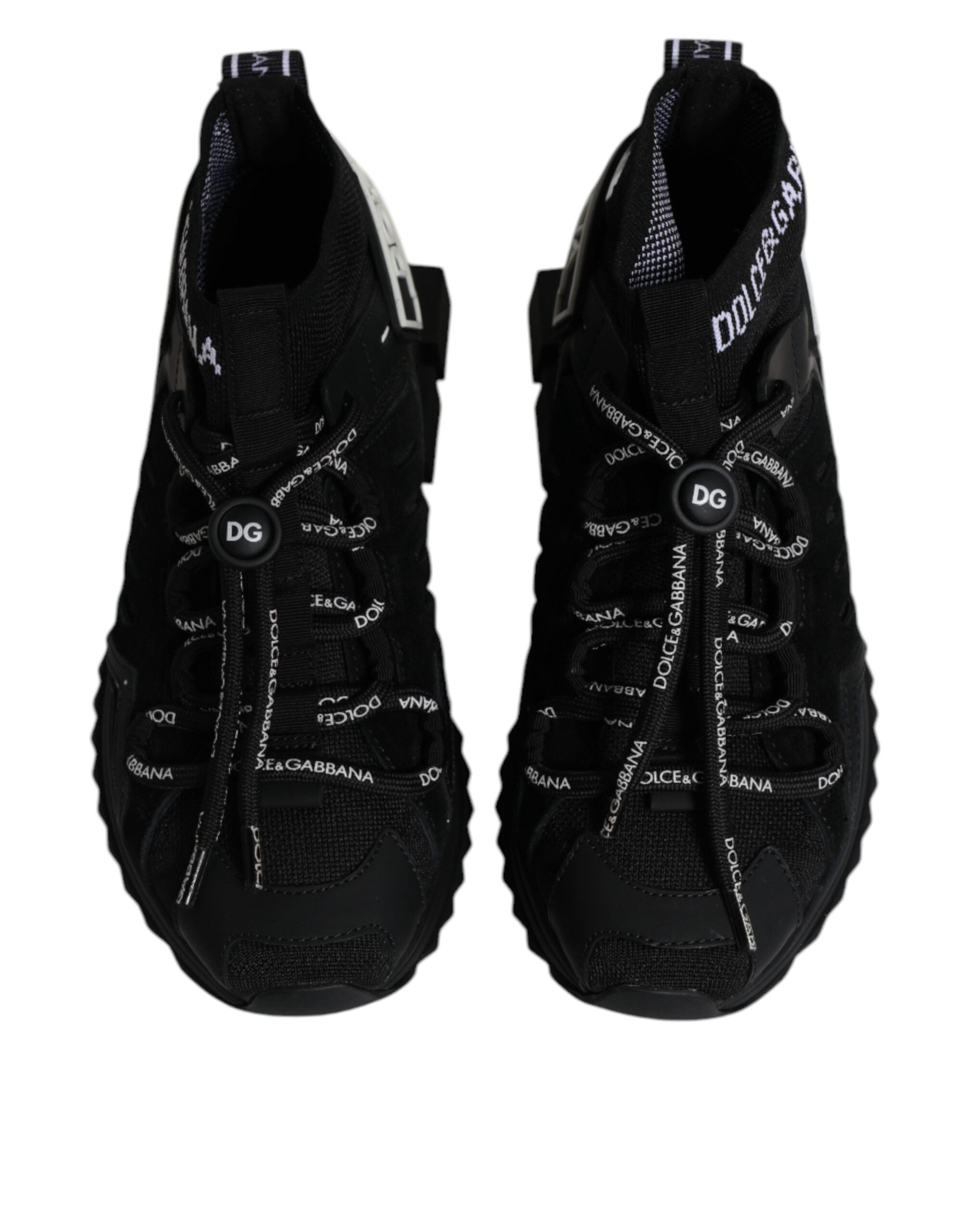Dolce & Gabbana Black Sorrento Socks Logo Sneakers Shoes Dolce & Gabbana