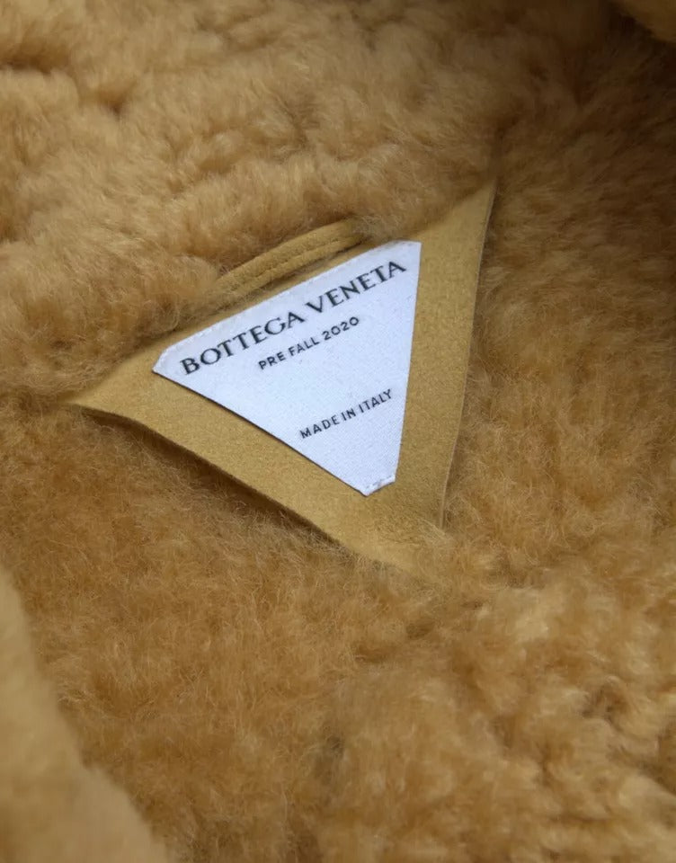 Bottega Veneta Yellow Wool Long Teddy Coat Jacket