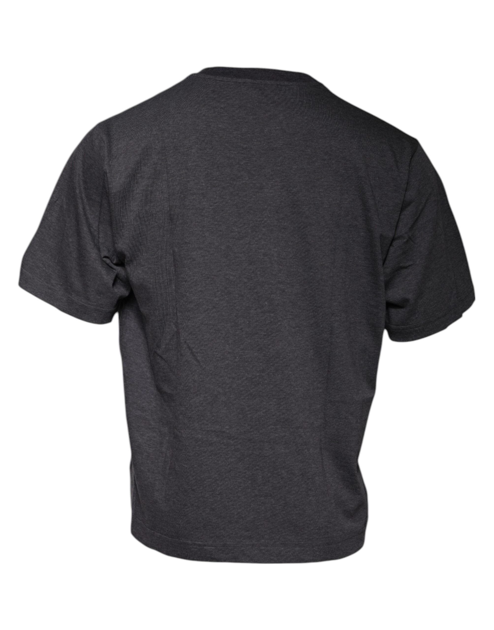 Dolce & Gabbana Dark Gray Crew Neck Short Sleeves T-shirt Dolce & Gabbana