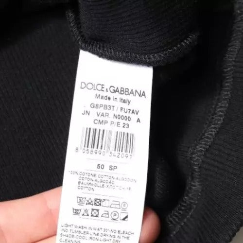 Dolce & Gabbana Black Cotton Sleeveless Round Neck Tank T-shirt Dolce & Gabbana