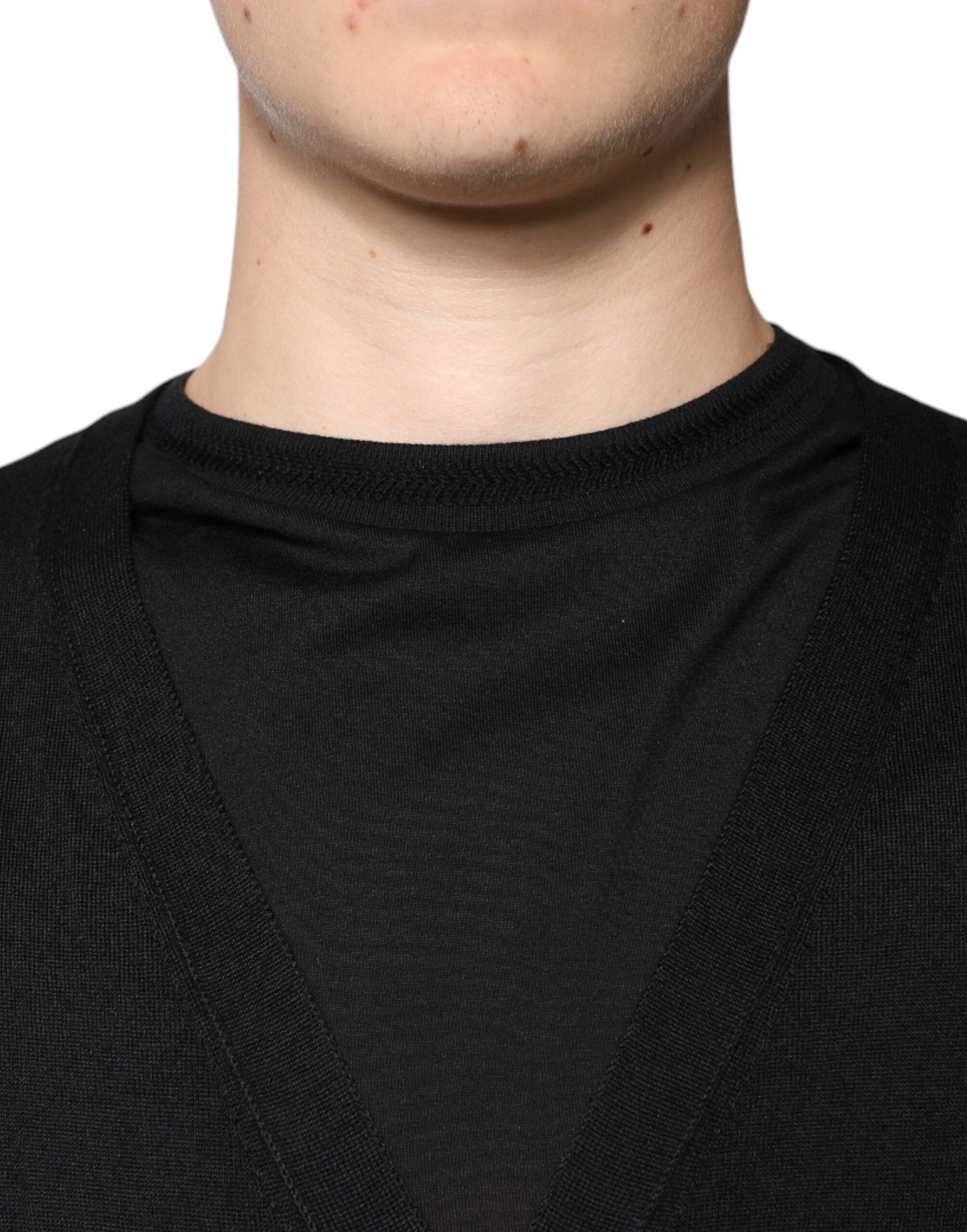 Dolce & Gabbana Black Cashmere Button Down Cardigan Sweater Dolce & Gabbana