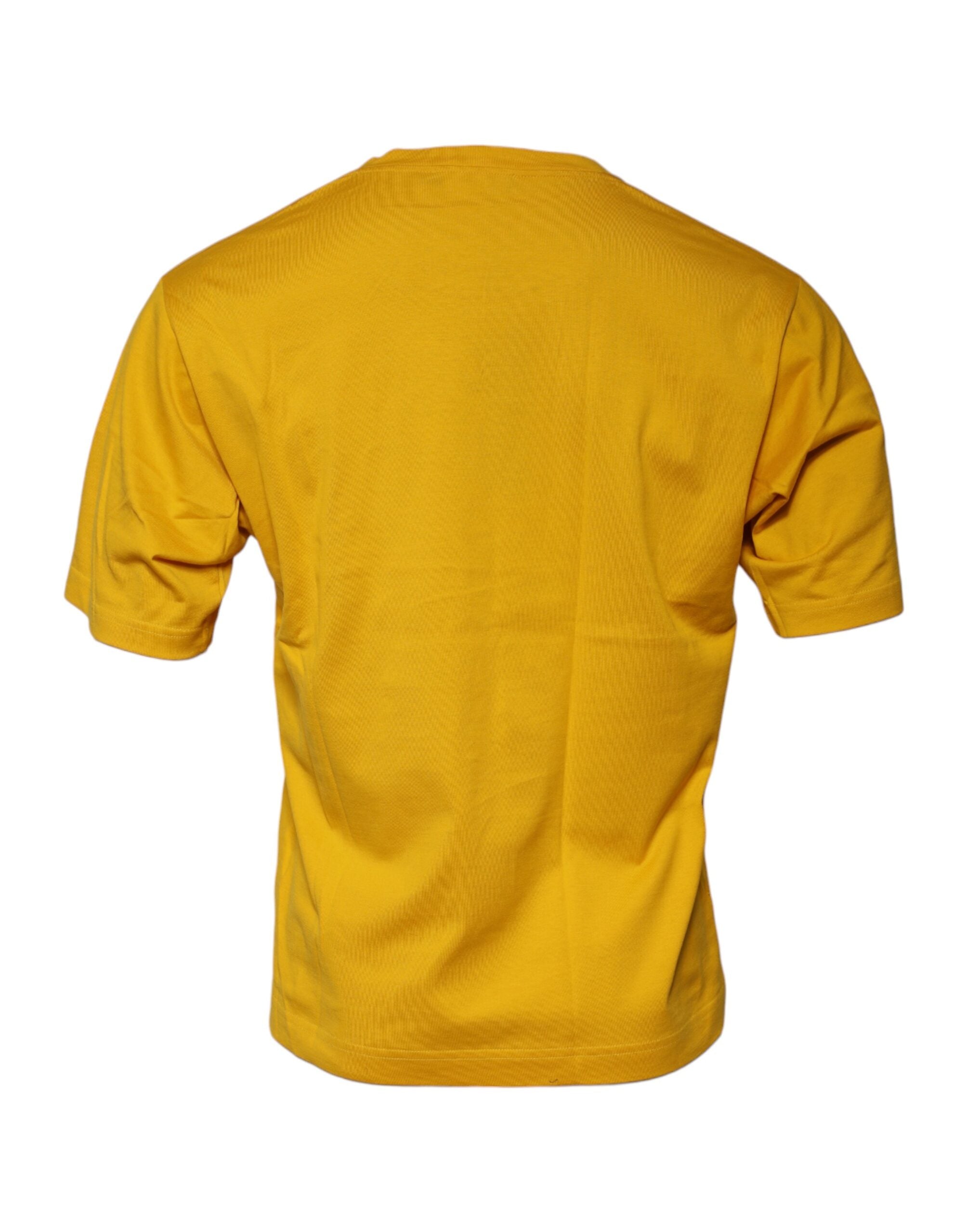 Dolce & Gabbana Dark Yellow Logo Crew Neck Short Sleeves T-shirt Dolce & Gabbana