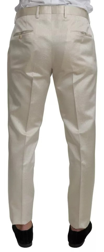 Dolce & Gabbana Beige Wool Crème 3 Piece SICILIA Shawl Suit Dolce & Gabbana