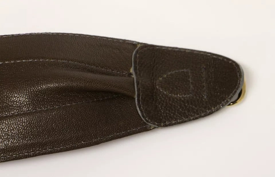 Dolce & Gabbana Brown D&G Leather Linnen Logo Belt Dolce & Gabbana