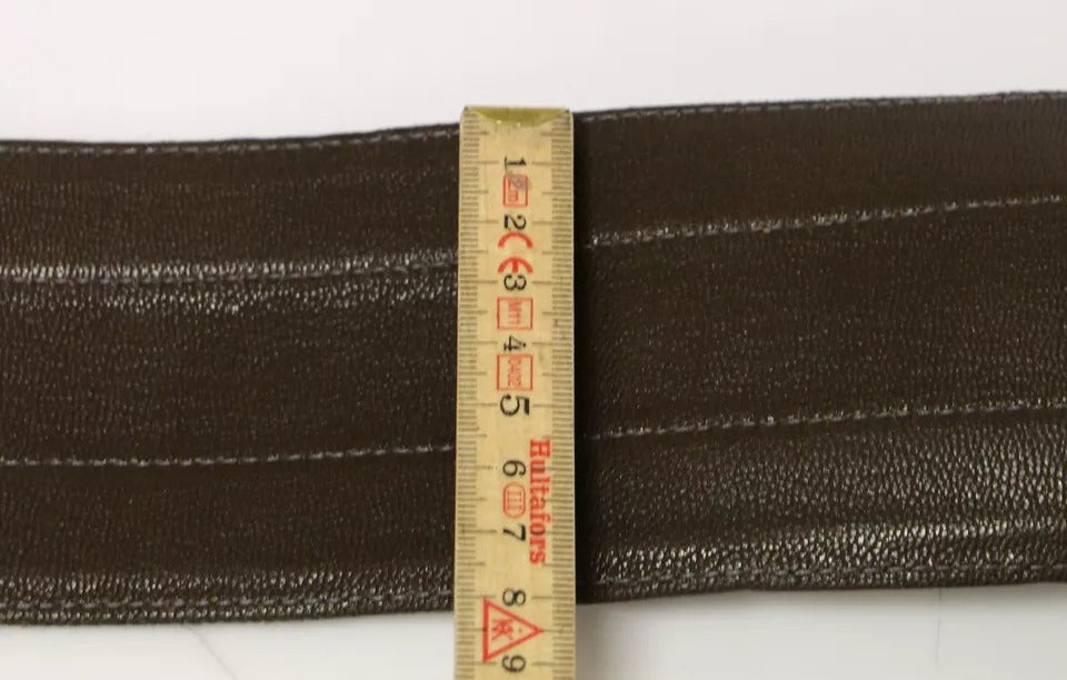 Dolce & Gabbana Brown D&G Leather Linnen Logo Belt Dolce & Gabbana