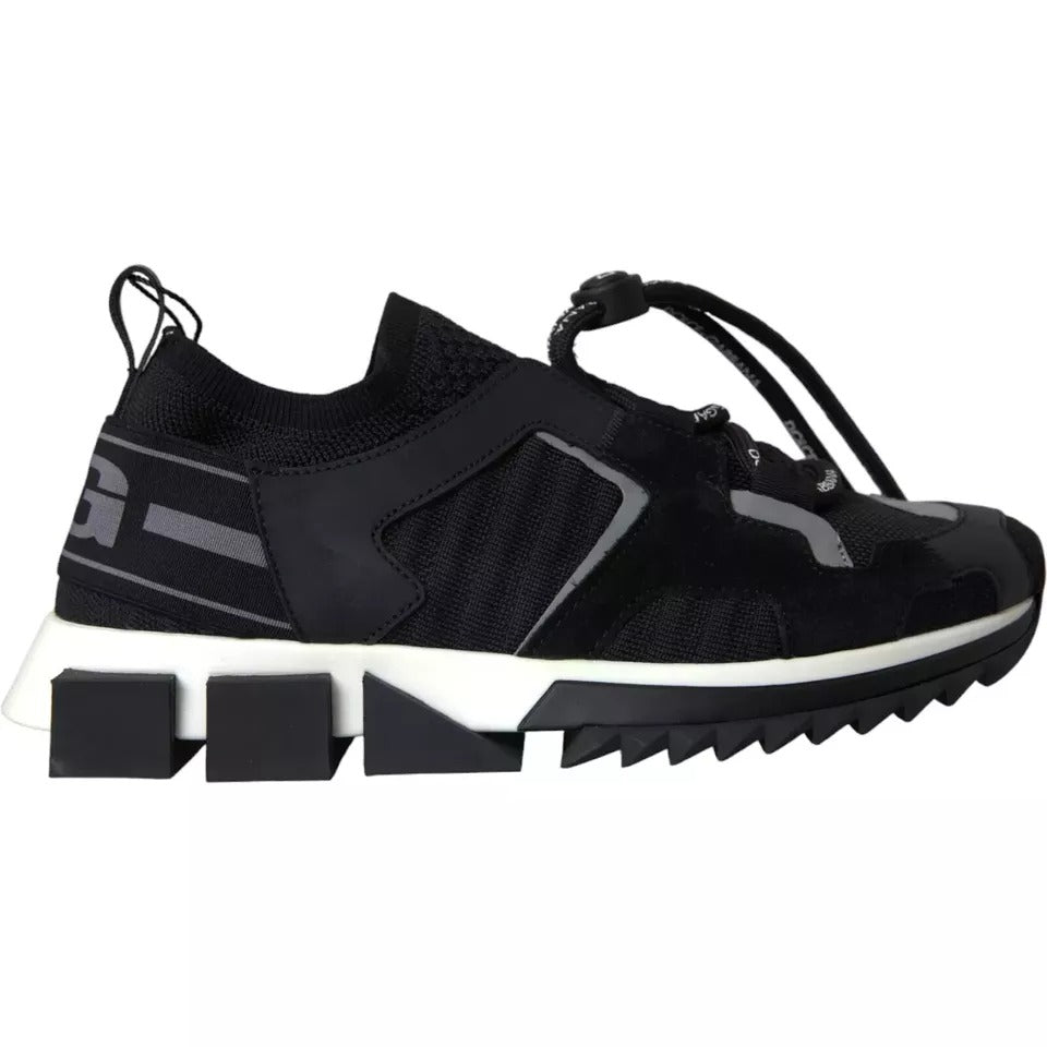 Dolce & Gabbana Black White Logo Sorrento Mens Sneakers Shoes Dolce & Gabbana