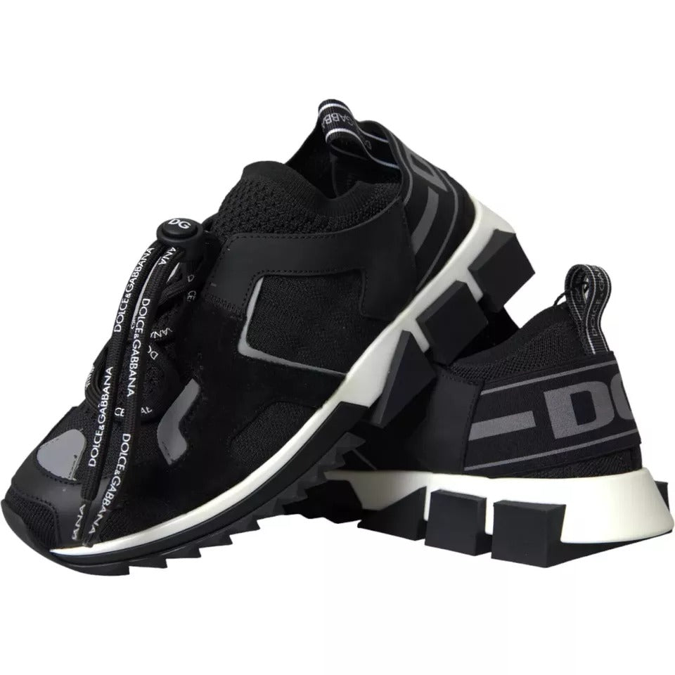 Dolce & Gabbana Black White Logo Sorrento Mens Sneakers Shoes Dolce & Gabbana