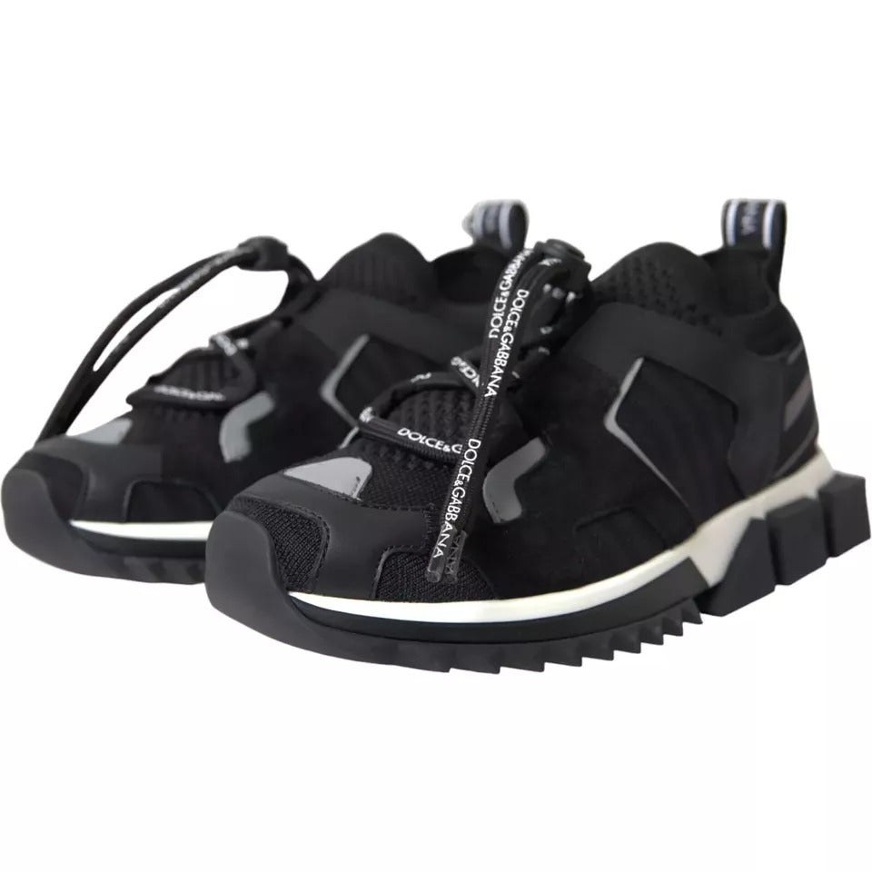 Dolce & Gabbana Black White Logo Sorrento Mens Sneakers Shoes Dolce & Gabbana