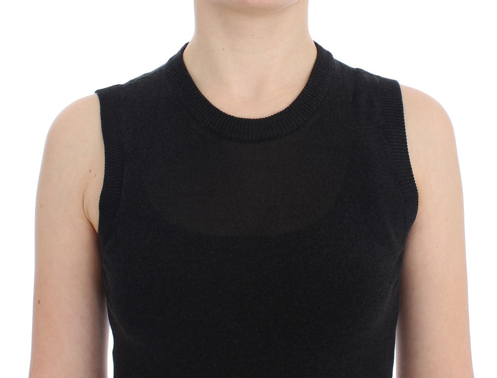 Dolce & Gabbana Black Sleeveless Crewneck Vest Pullover Dolce & Gabbana