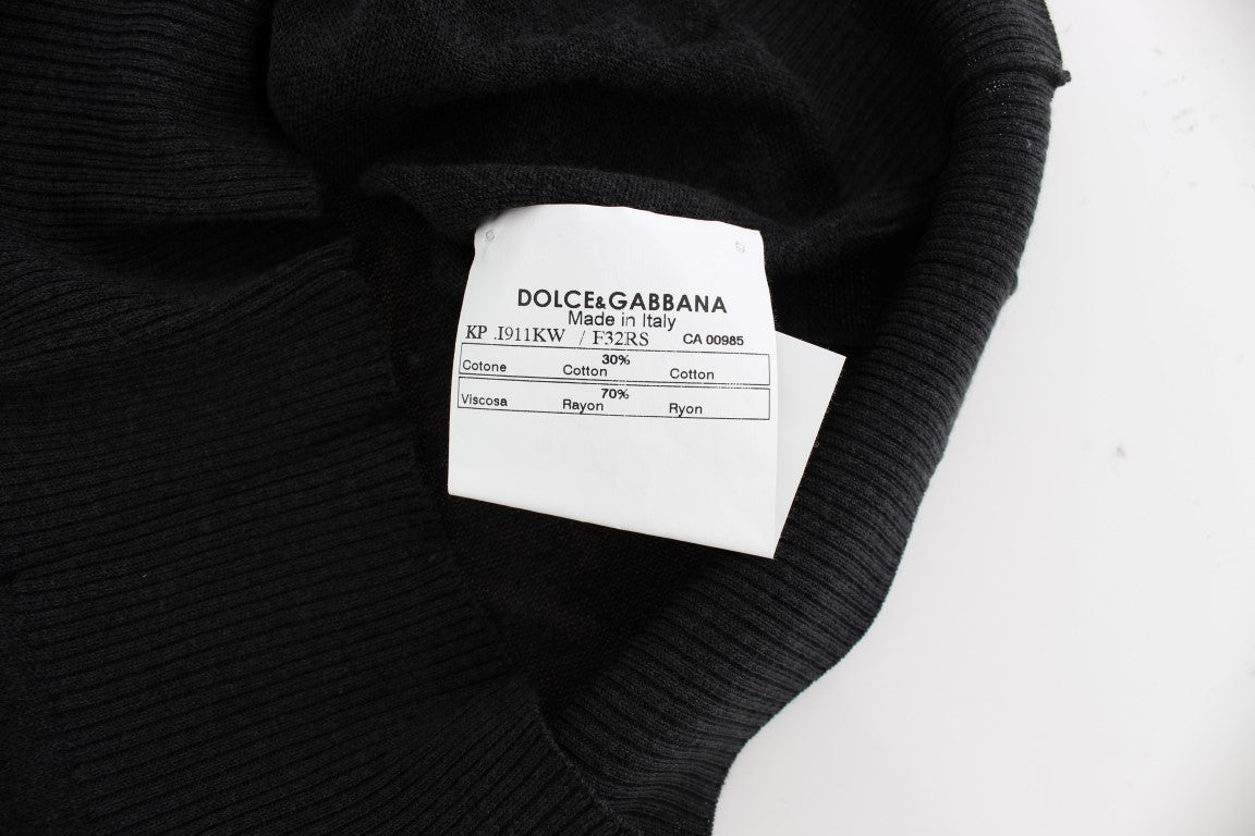 Dolce & Gabbana Black Sleeveless Crewneck Vest Pullover Dolce & Gabbana