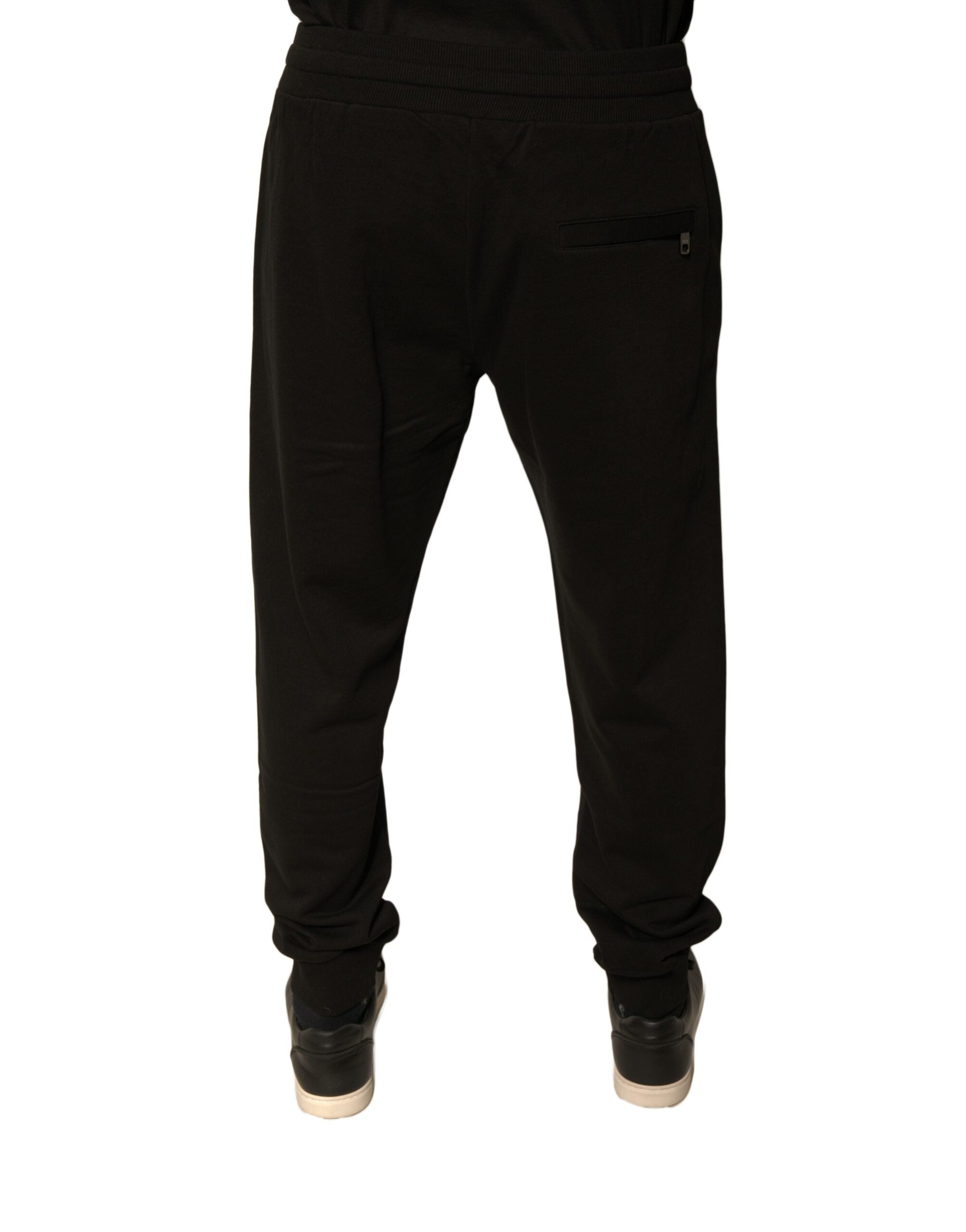 Dolce & Gabbana Black Cotton Jogger Men Sweatpants Pants Dolce & Gabbana