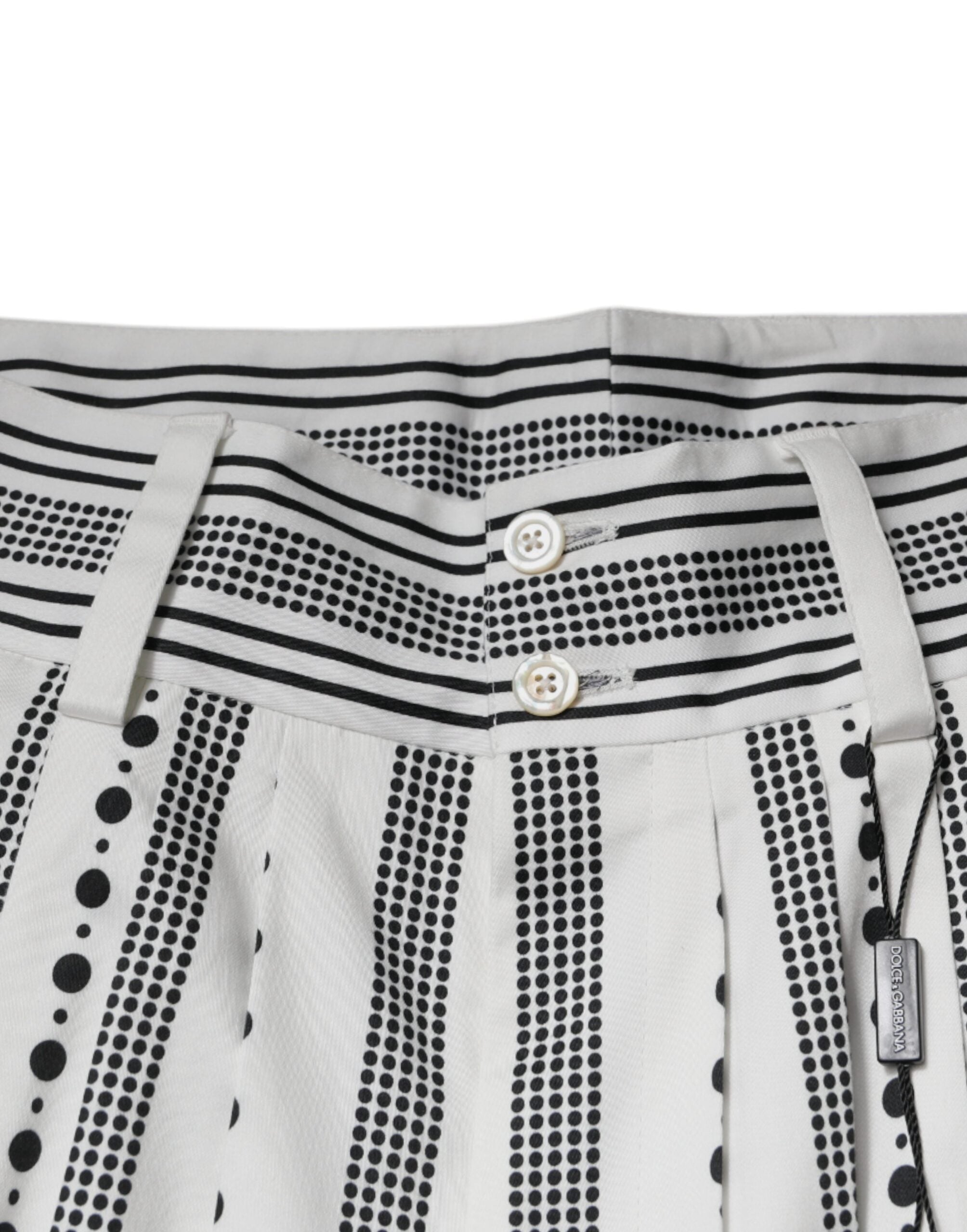 Dolce & Gabbana White Straight Formal Dress Pants Dolce & Gabbana