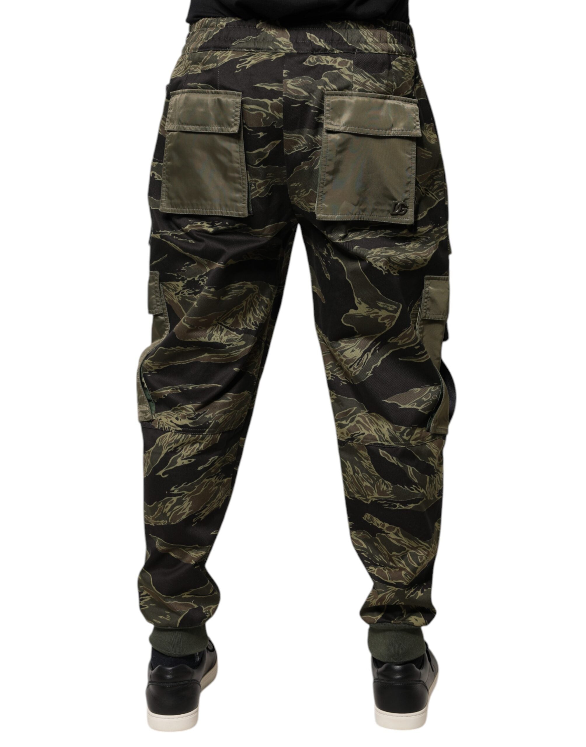 Dolce & Gabbana Green Cotton Jogger Cargo Pants Dolce & Gabbana