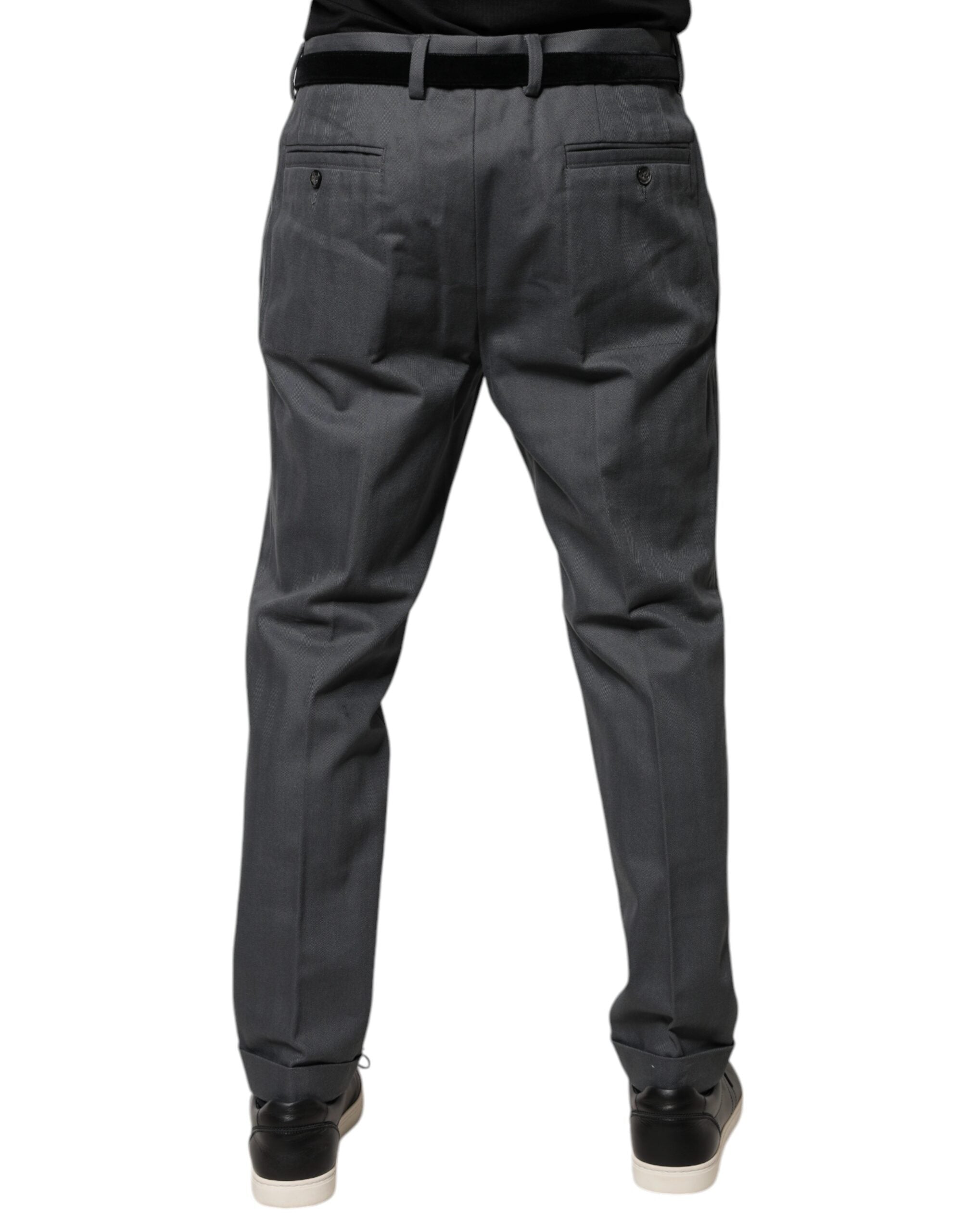 Dolce & Gabbana Gray Tapered Formal Dress Pants Dolce & Gabbana