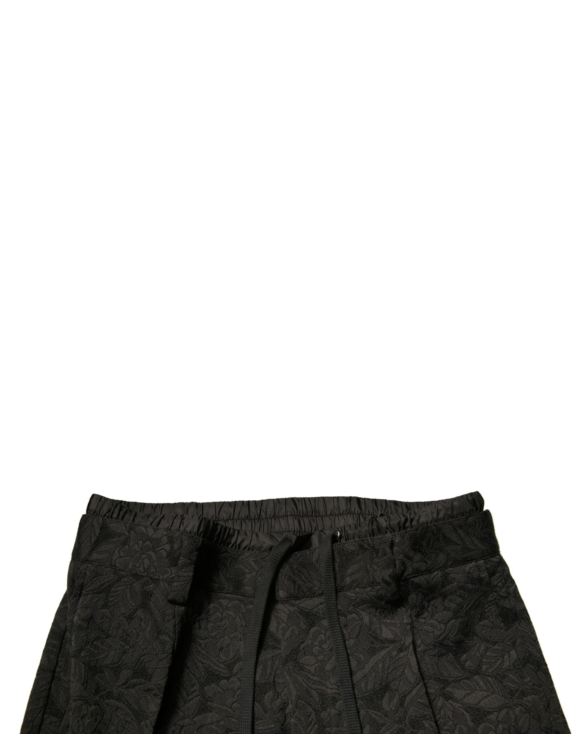 Dolce & Gabbana Black Brocade Polyester Skinny Men Dress Pants Dolce & Gabbana
