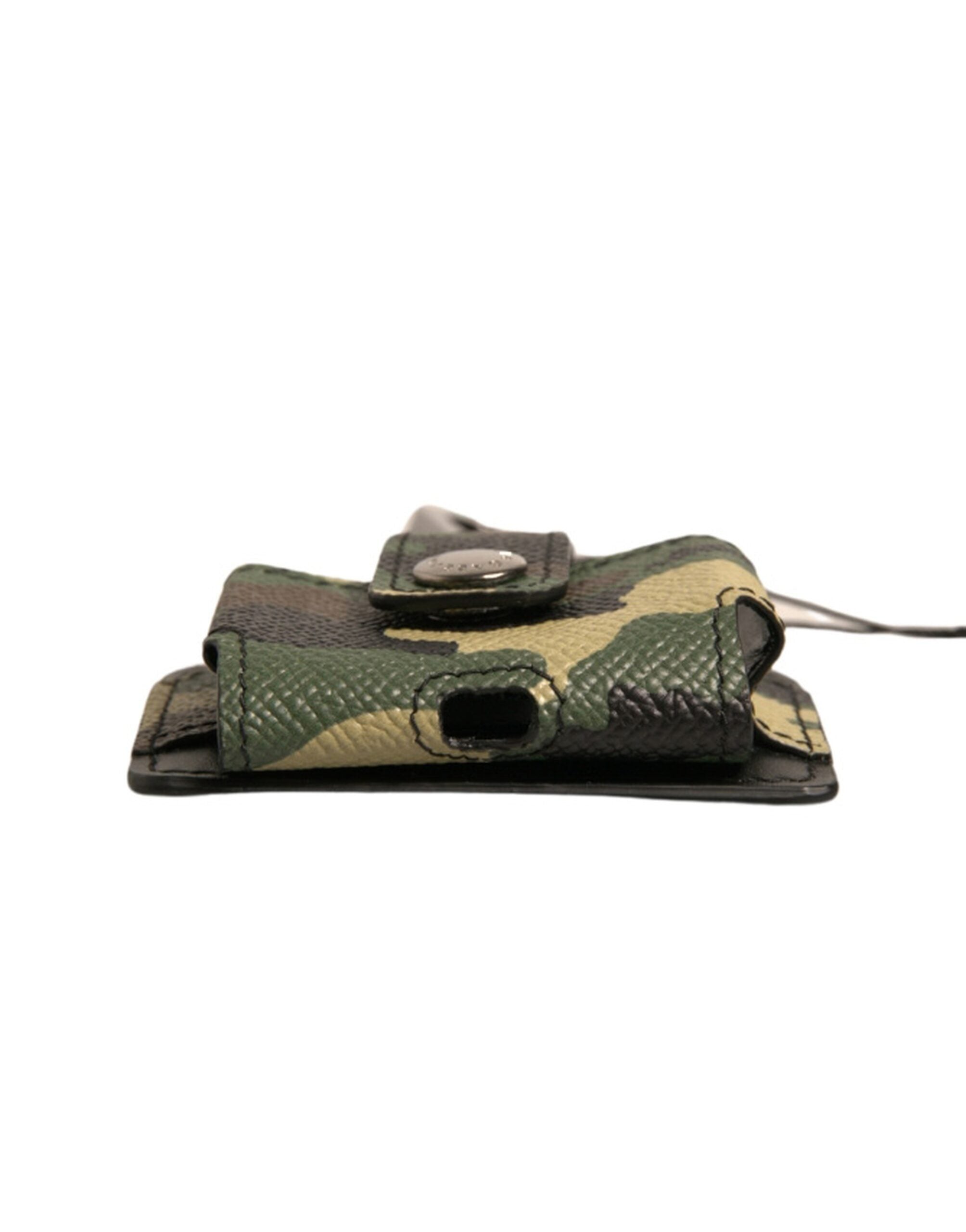 Dolce & Gabbana Multicolor Camouflage Leather Metal Airpods Case Dolce & Gabbana