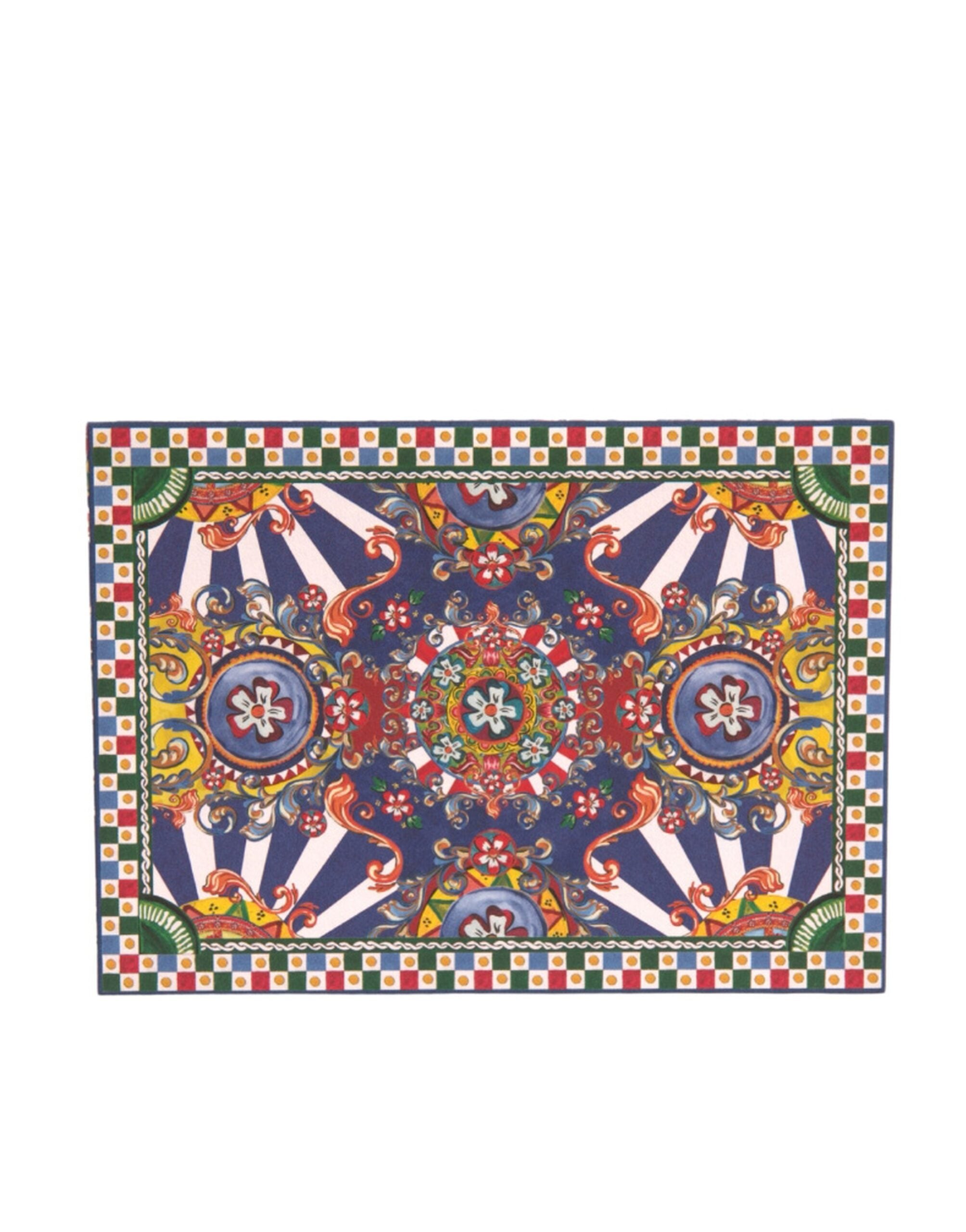 Dolce & Gabbana Multicolor Carretto Siciliano Envelope Post Card Holder Dolce & Gabbana