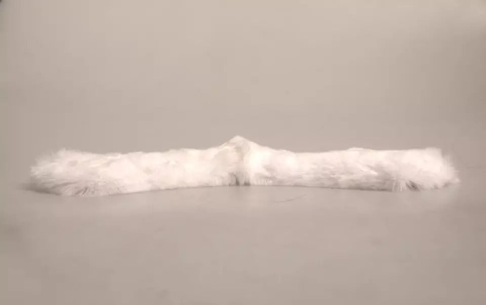 Dolce & Gabbana White Fur Shoulder Collar Wrap Shawl Scarf Dolce & Gabbana