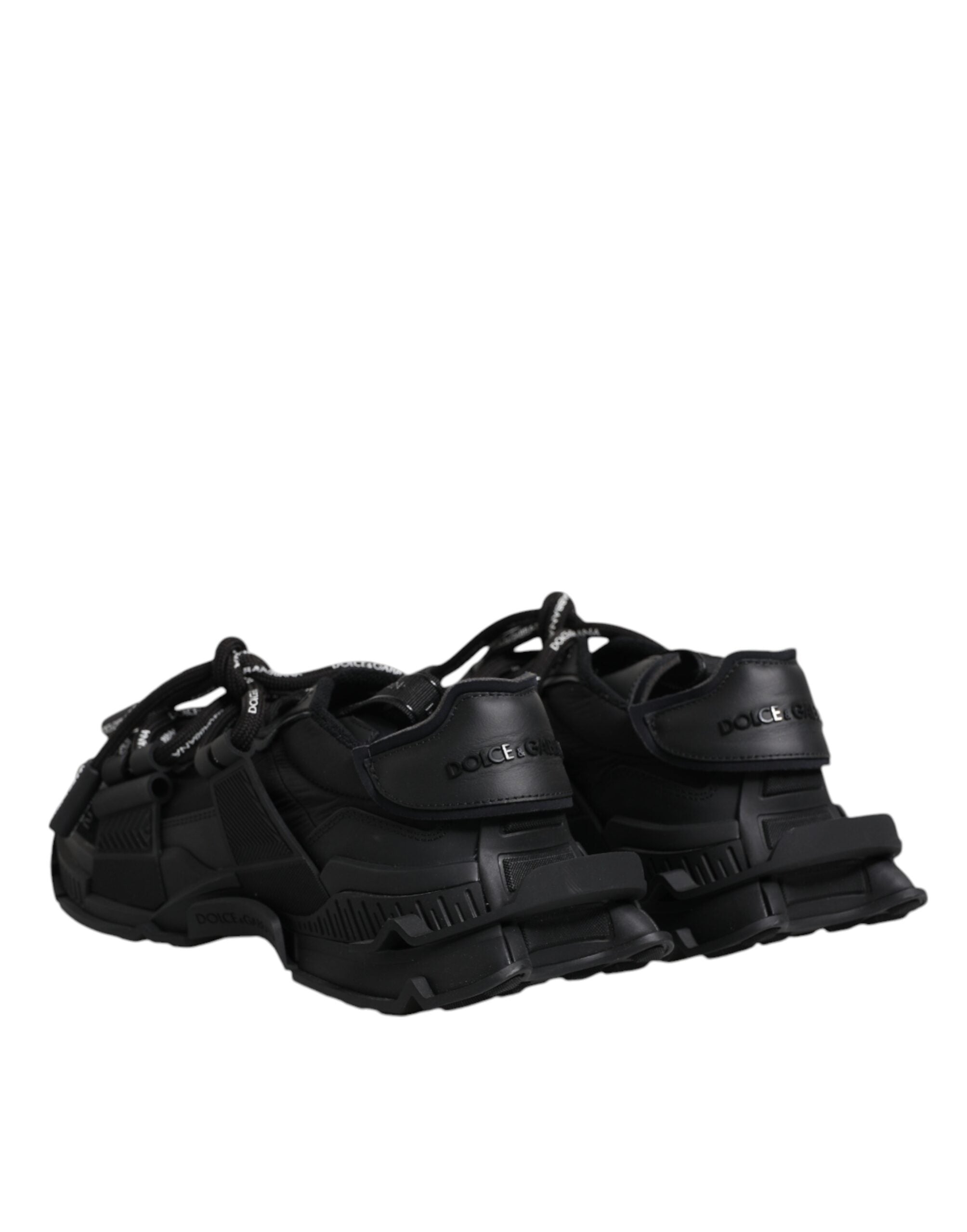 Dolce & Gabbana Black Low Top Space Lace Up Sneakers Shoes Dolce & Gabbana