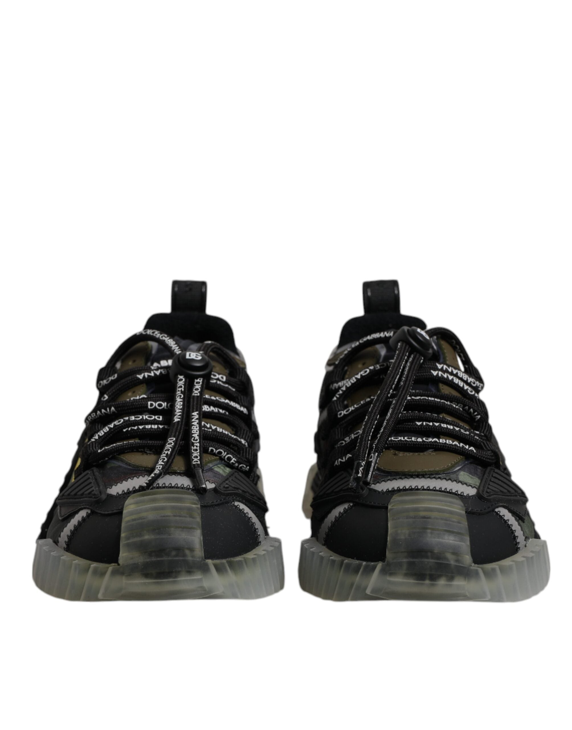 Dolce & Gabbana Black Green Camo NS1 Low Top Sneakers Shoes Dolce & Gabbana