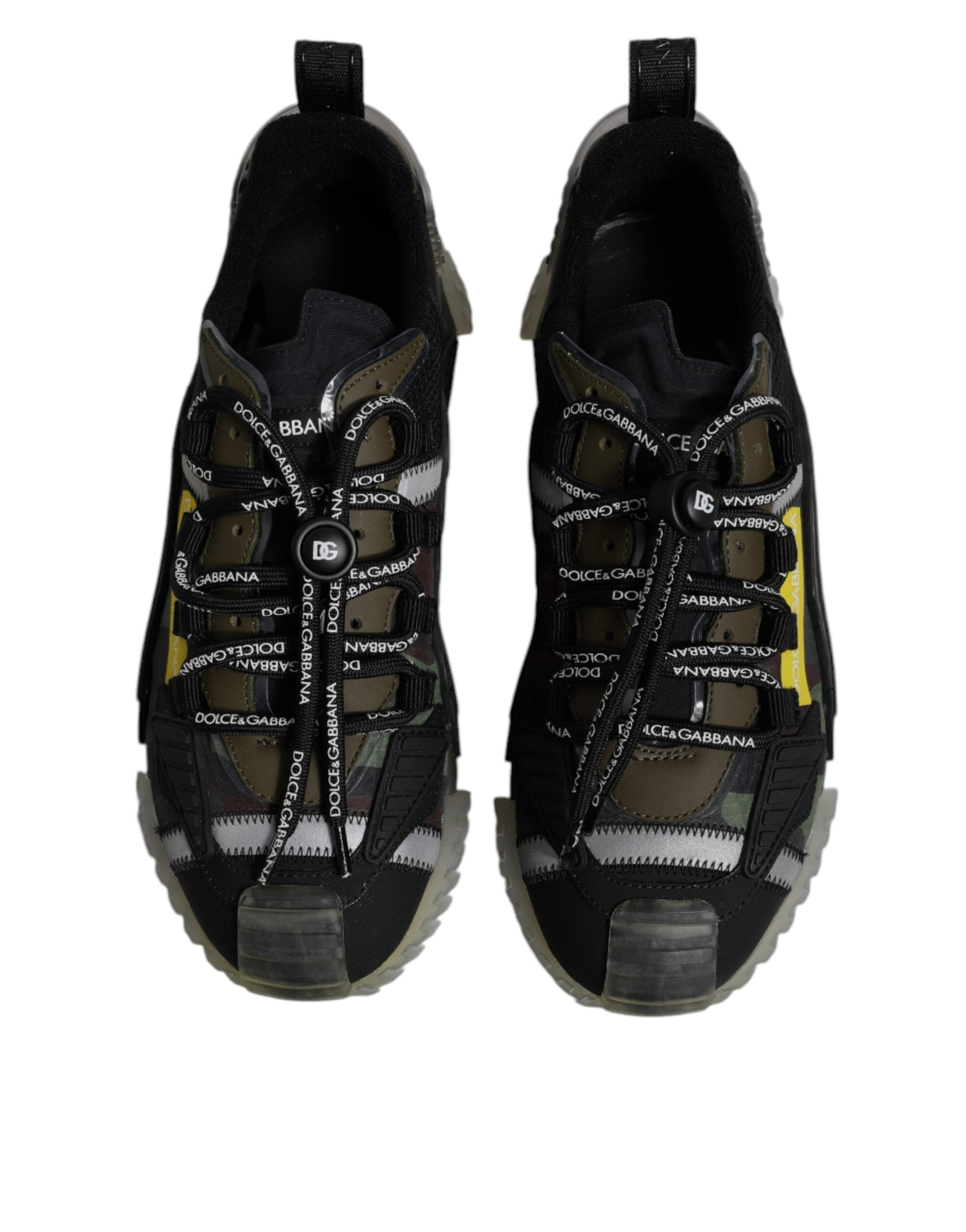 Dolce & Gabbana Black Green Camo NS1 Low Top Sneakers Shoes Dolce & Gabbana