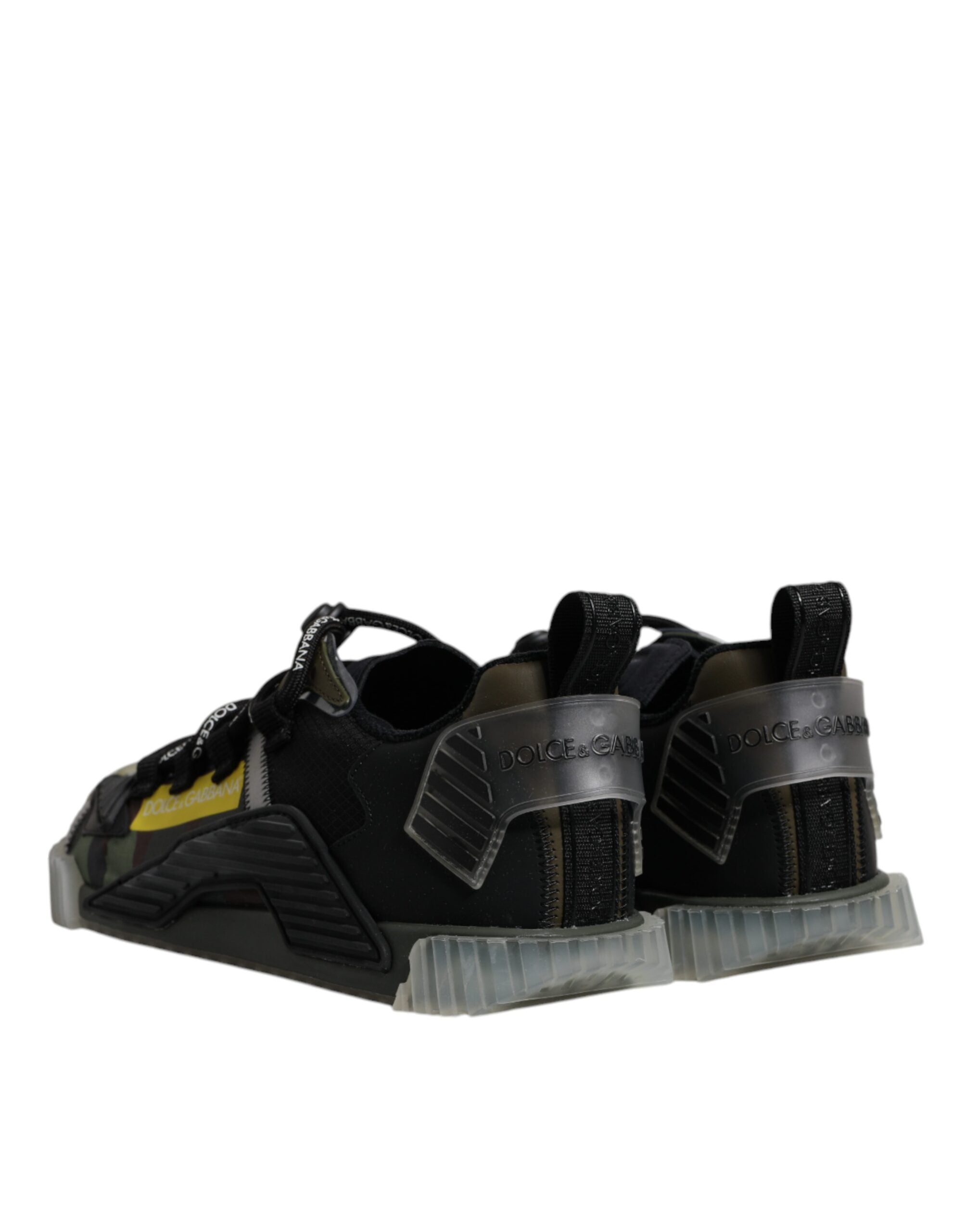 Dolce & Gabbana Black Green Camo NS1 Low Top Sneakers Shoes Dolce & Gabbana