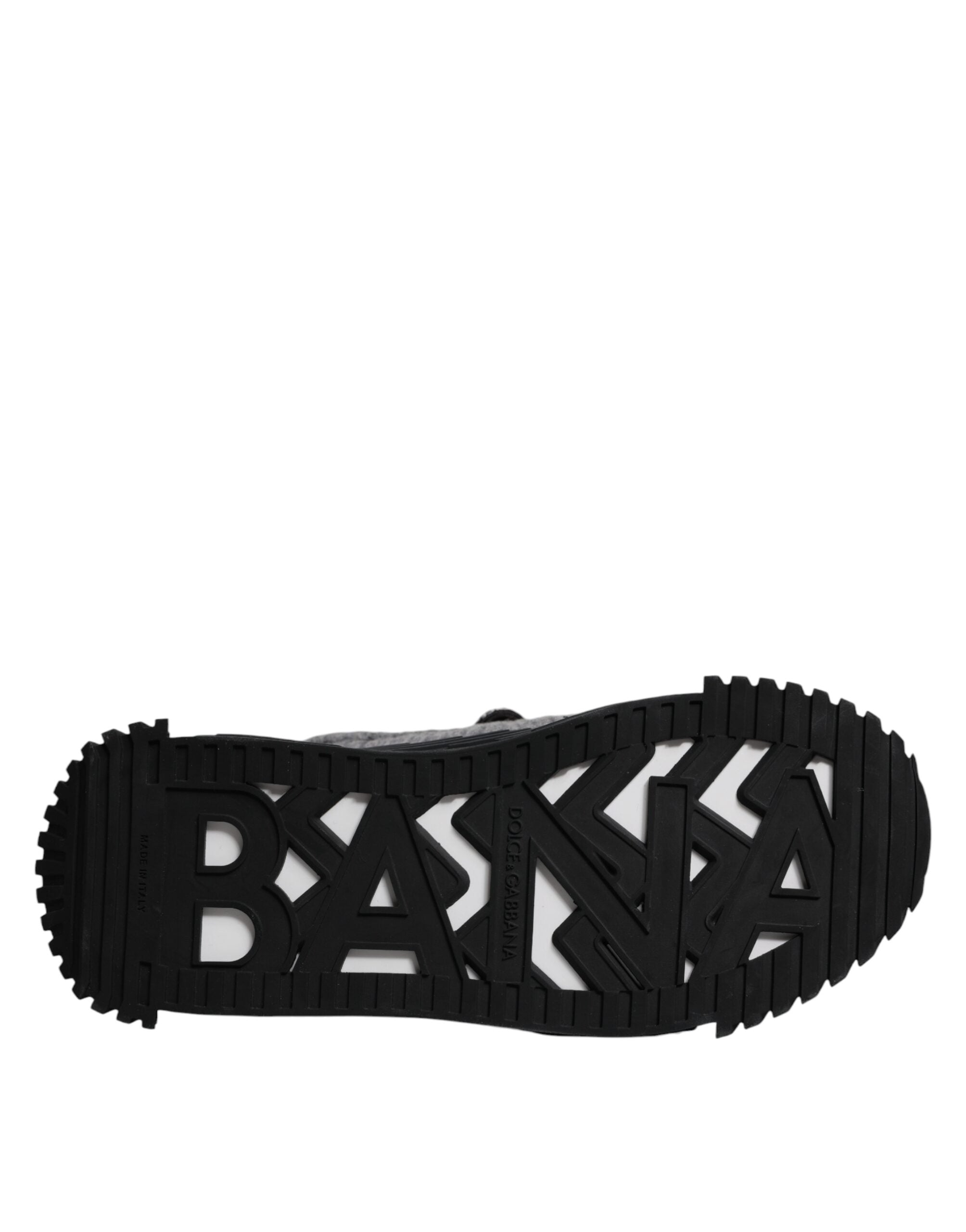 Dolce & Gabbana Gray Black NS1 High Top Boots Sneakers Shoes Dolce & Gabbana