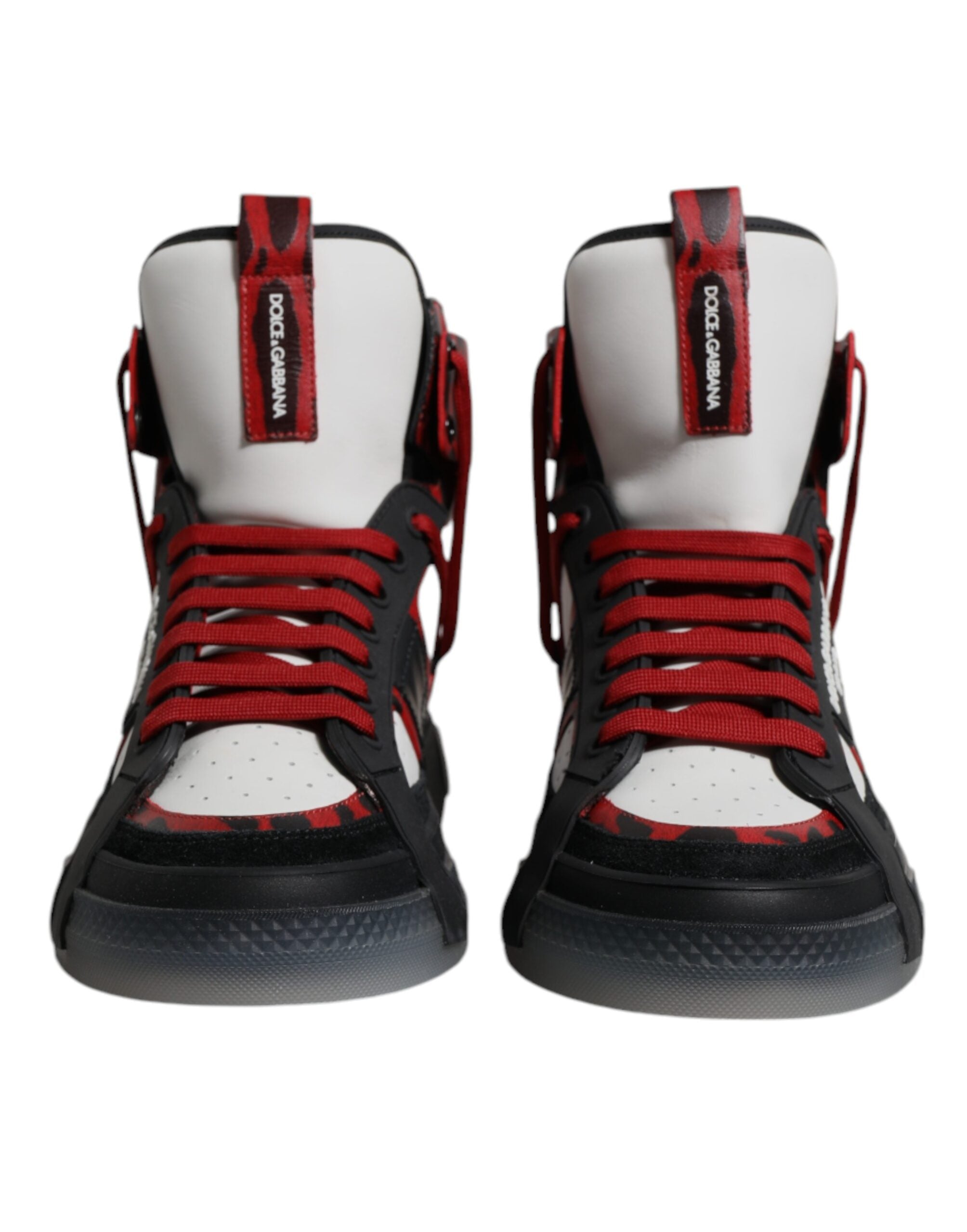 Dolce & Gabbana Multicolor Leather High Top Sneakers Shoes Dolce & Gabbana