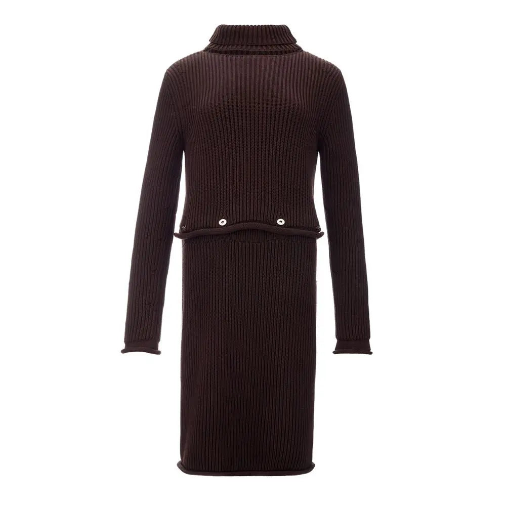 Bottega Veneta Brown Viscose Casual Dress Bottega Veneta