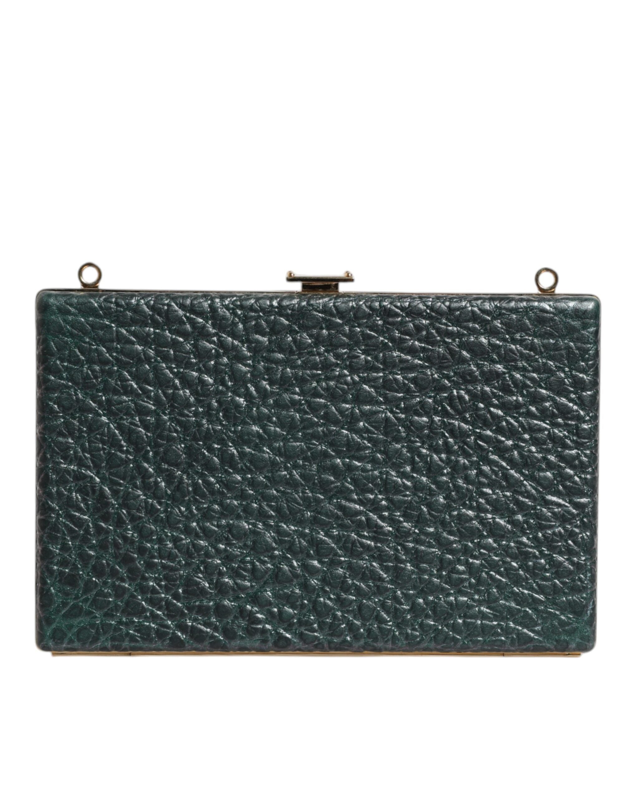 Dolce & Gabbana Black Leather Clutch Evening Crossbody Bag Dolce & Gabbana