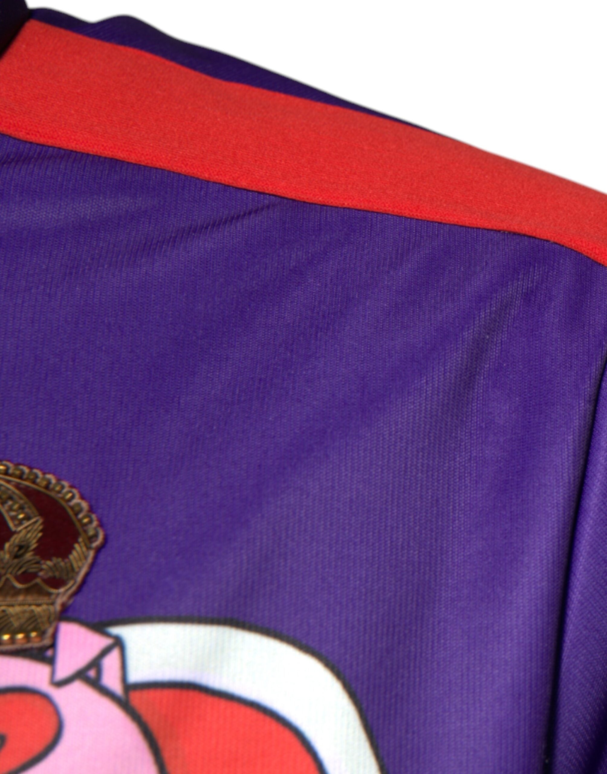 Dolce & Gabbana Purple Year Of The Pig Full Zip Bomber Sweater Dolce & Gabbana