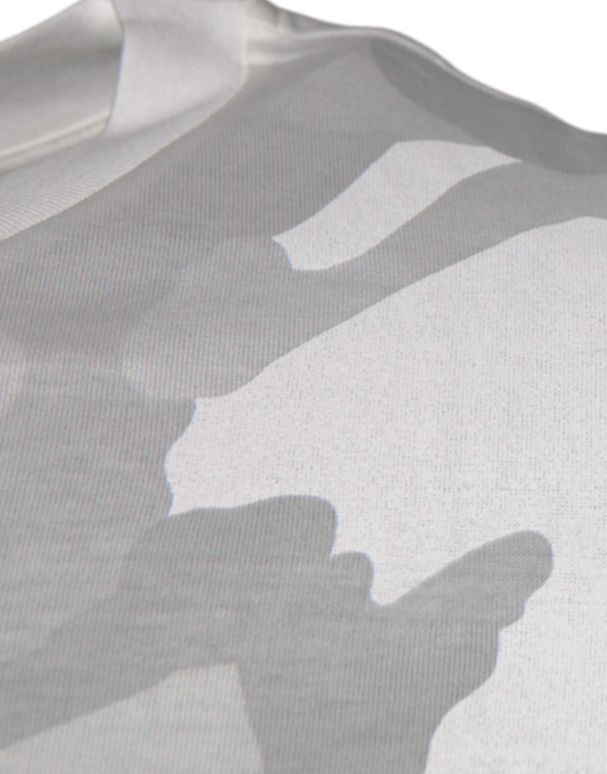 Dolce & Gabbana White Gray Camouflage Cotton Crew Neck T-shirt Dolce & Gabbana