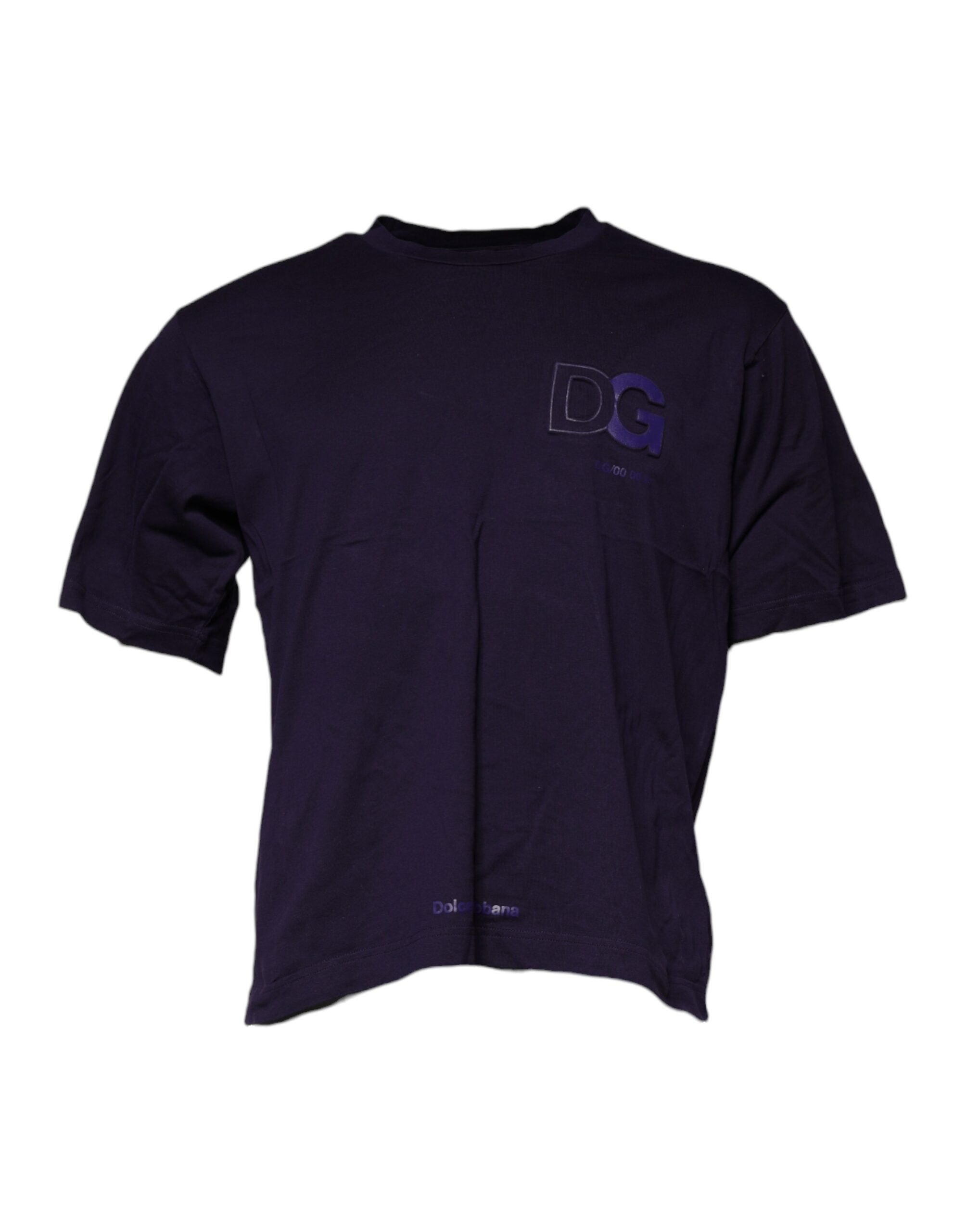 Dolce & Gabbana Purple DG Logo Cotton Crew Neck T-shirt Dolce & Gabbana