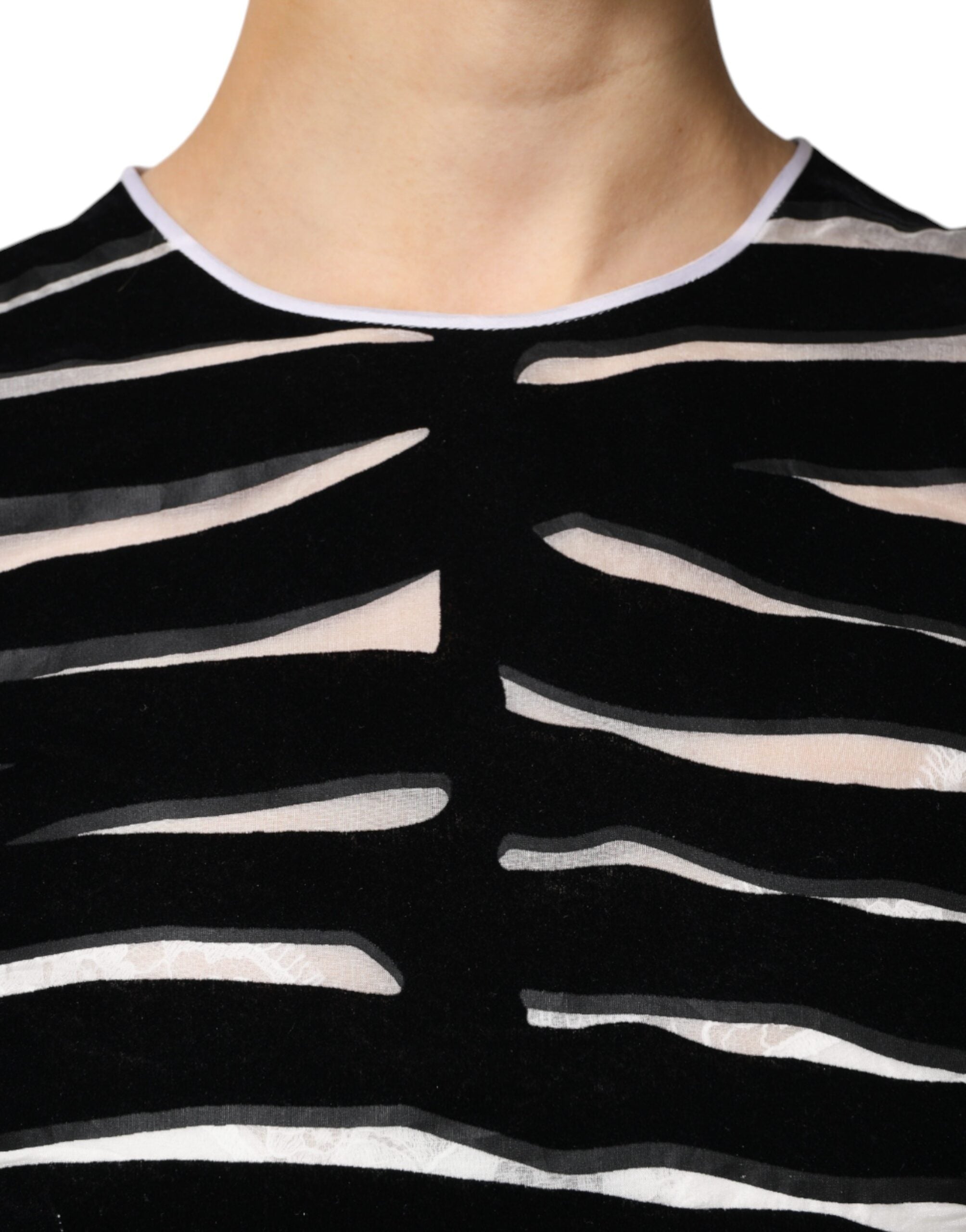 Dolce & Gabbana Black White Zebra A-line Sheath Mini Dress Dolce & Gabbana