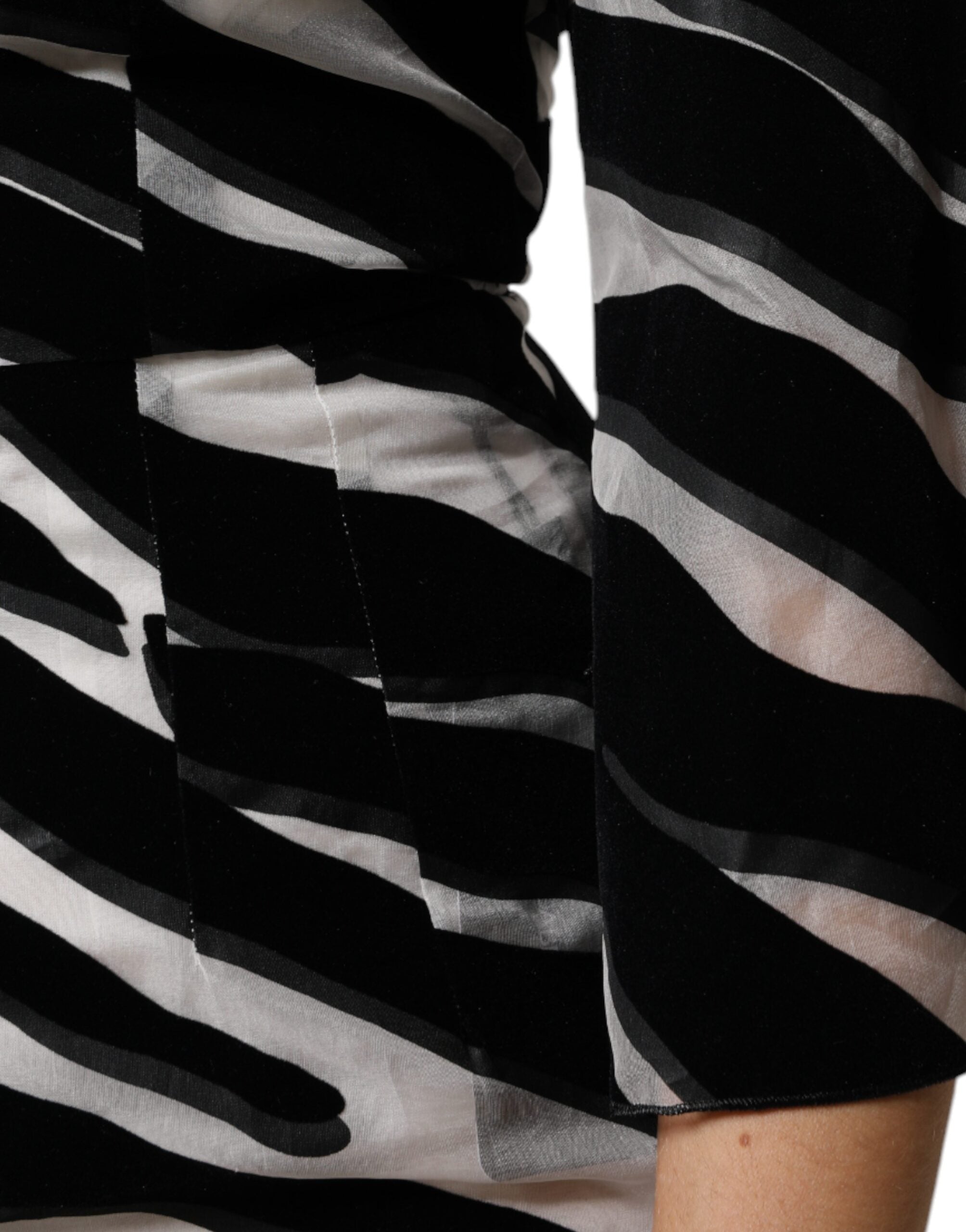 Dolce & Gabbana Black White Zebra A-line Sheath Mini Dress Dolce & Gabbana