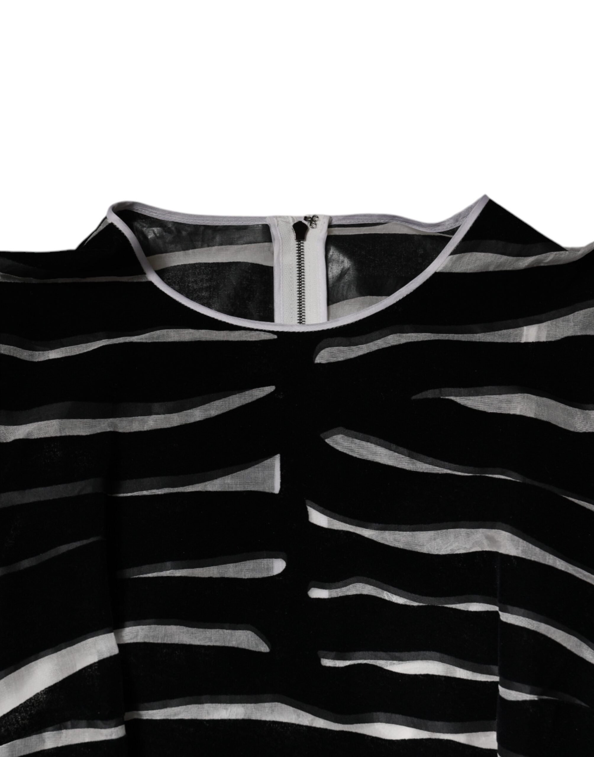 Dolce & Gabbana Black White Zebra A-line Sheath Mini Dress Dolce & Gabbana
