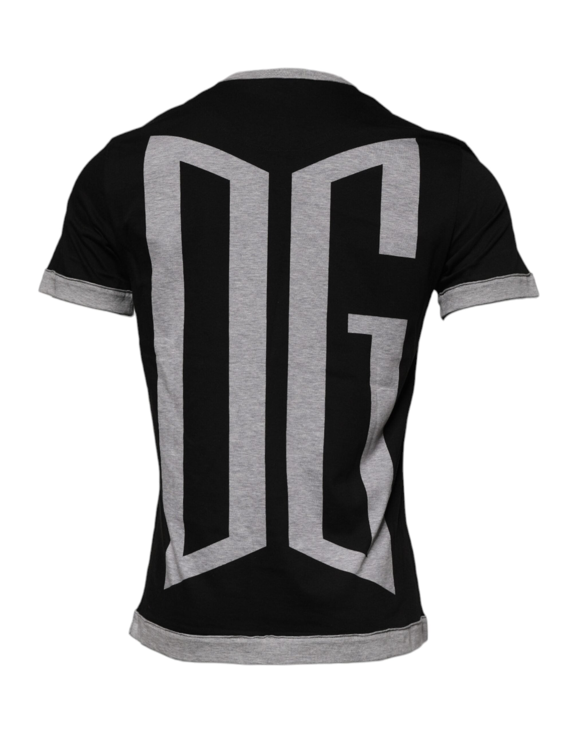 Dolce & Gabbana Black Logo Cotton Crew Neck Men Tee T-shirt Dolce & Gabbana