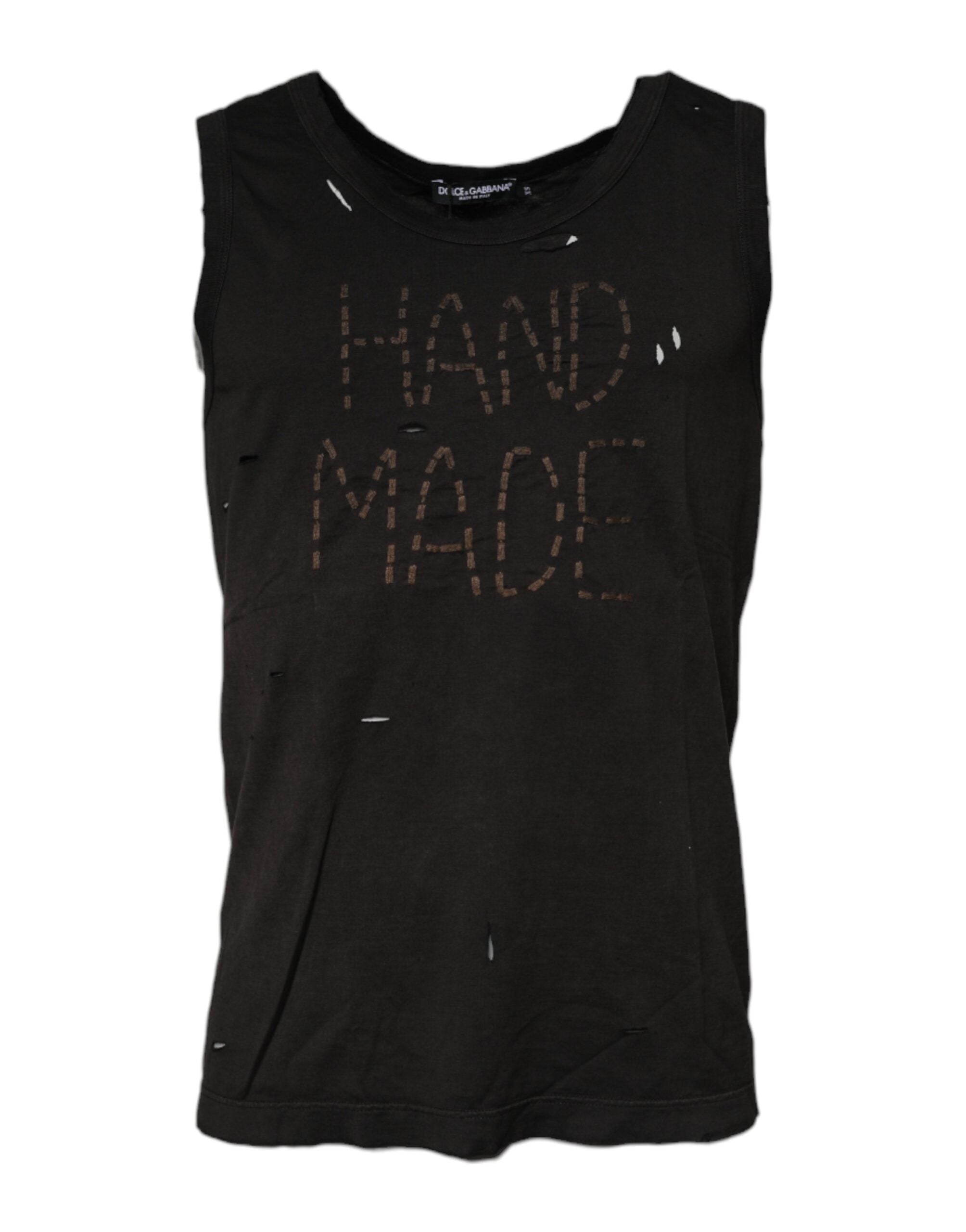 Dolce & Gabbana Black Sleeveless Round Neck Tank T-shirt Dolce & Gabbana