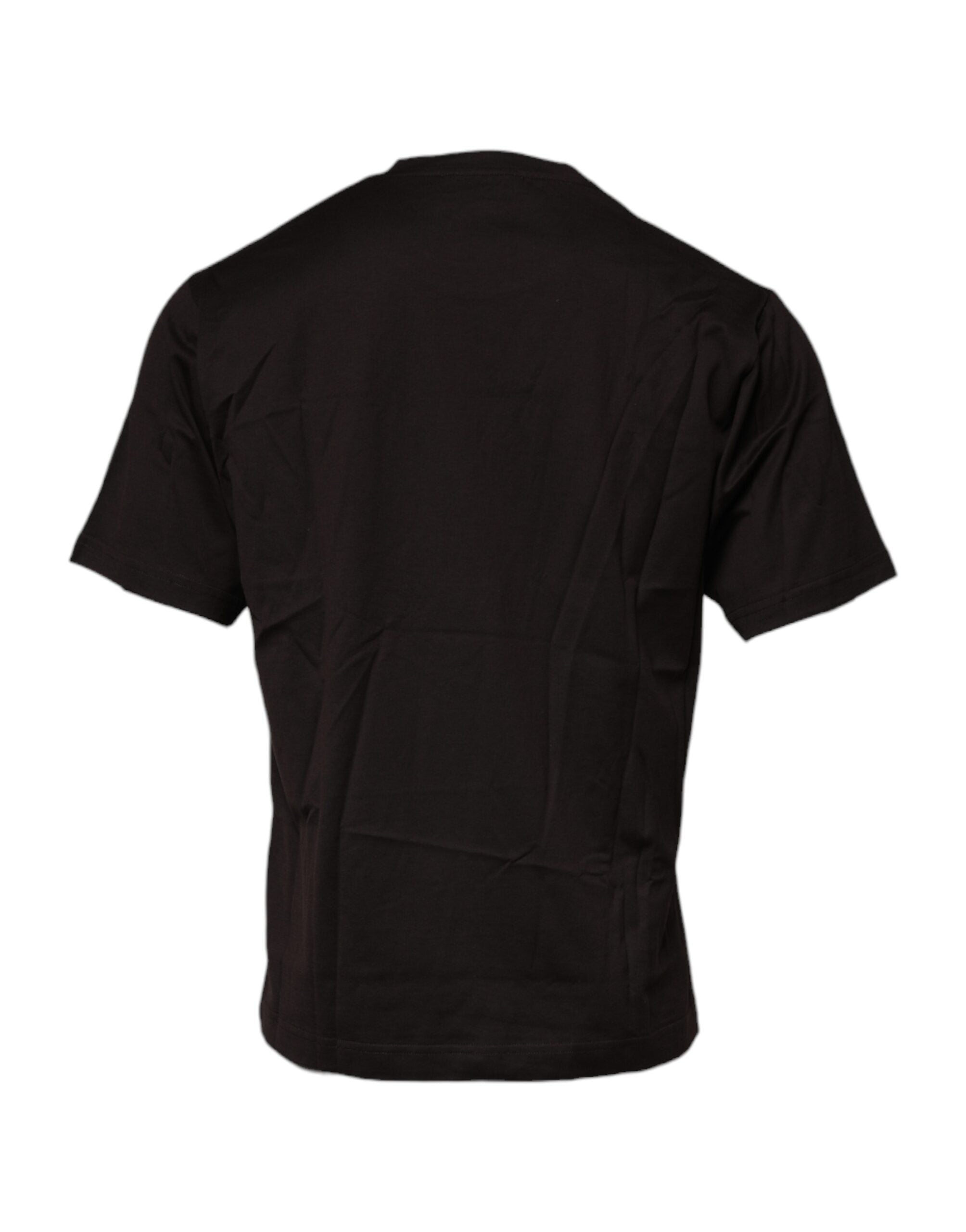 Dolce & Gabbana Dark Brown Logo Cotton Crew Neck T-shirt Dolce & Gabbana