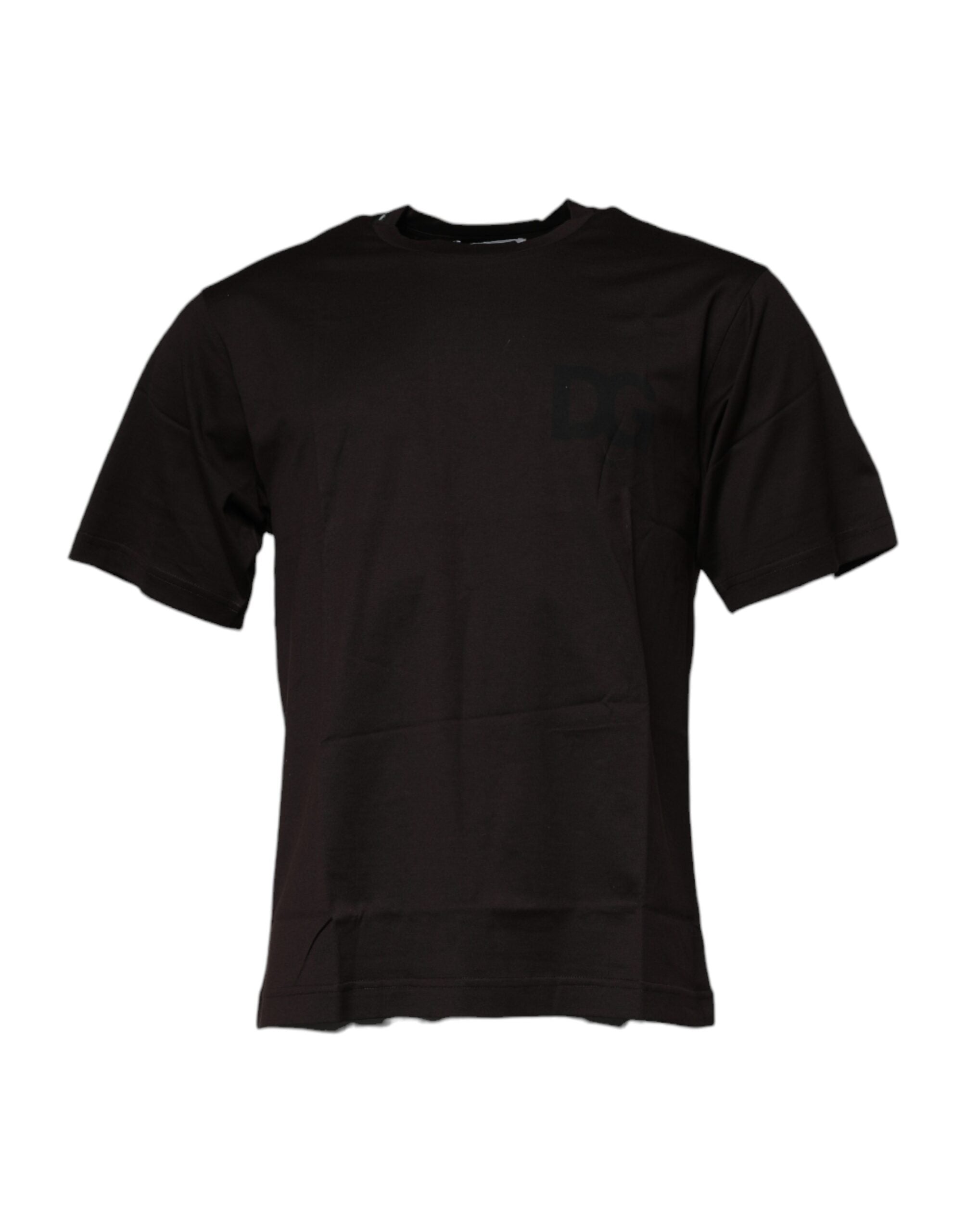 Dolce & Gabbana Dark Brown Logo Cotton Crew Neck T-shirt Dolce & Gabbana