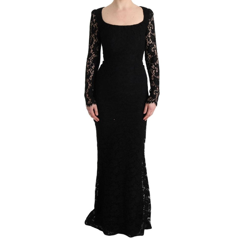 Dolce & Gabbana Black Cotton Cocktail Dress Dolce & Gabbana