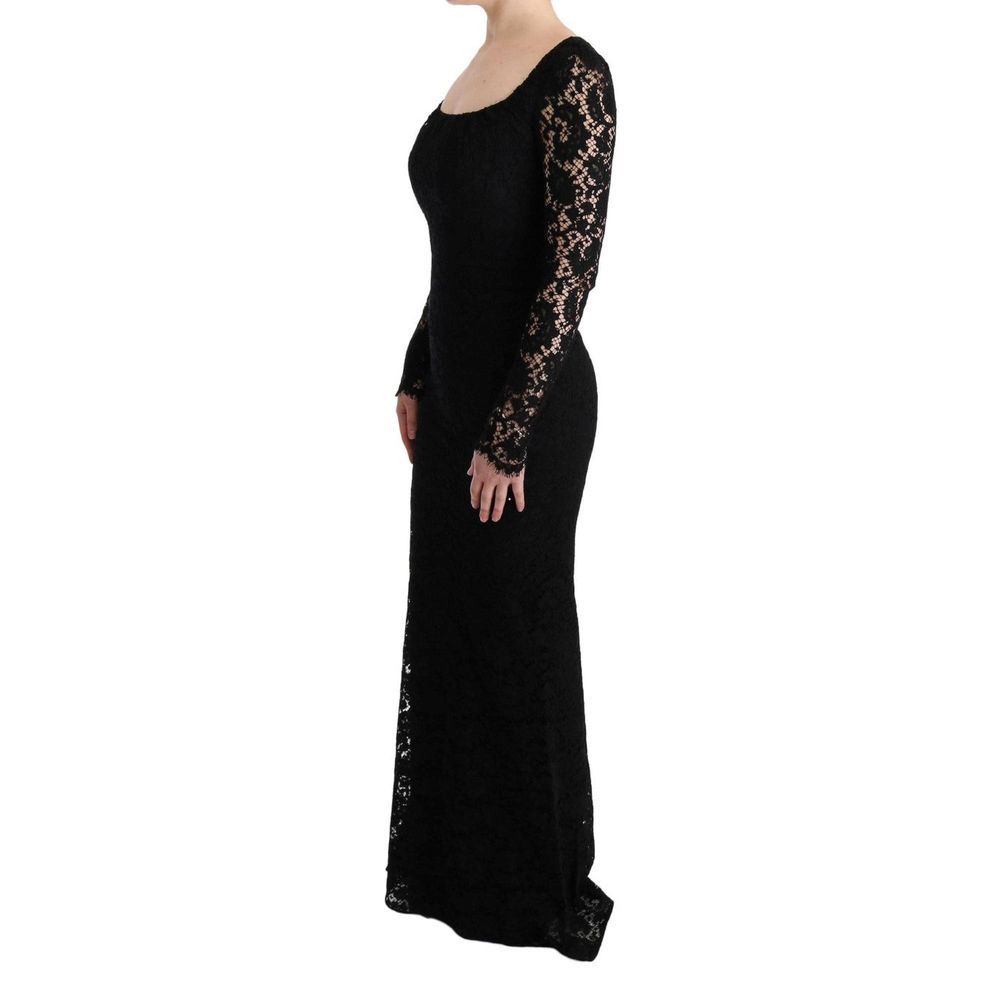 Dolce & Gabbana Black Cotton Cocktail Dress Dolce & Gabbana