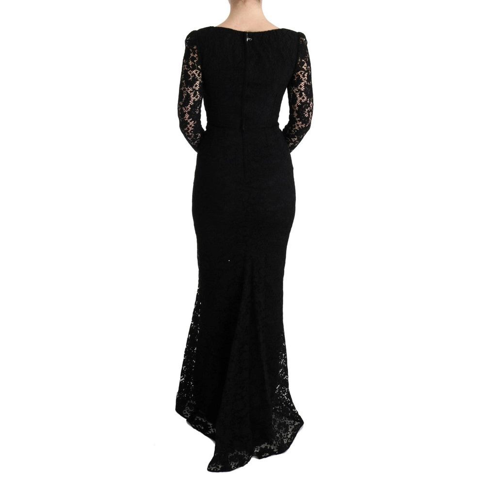 Dolce & Gabbana Black Cotton Cocktail Dress Dolce & Gabbana